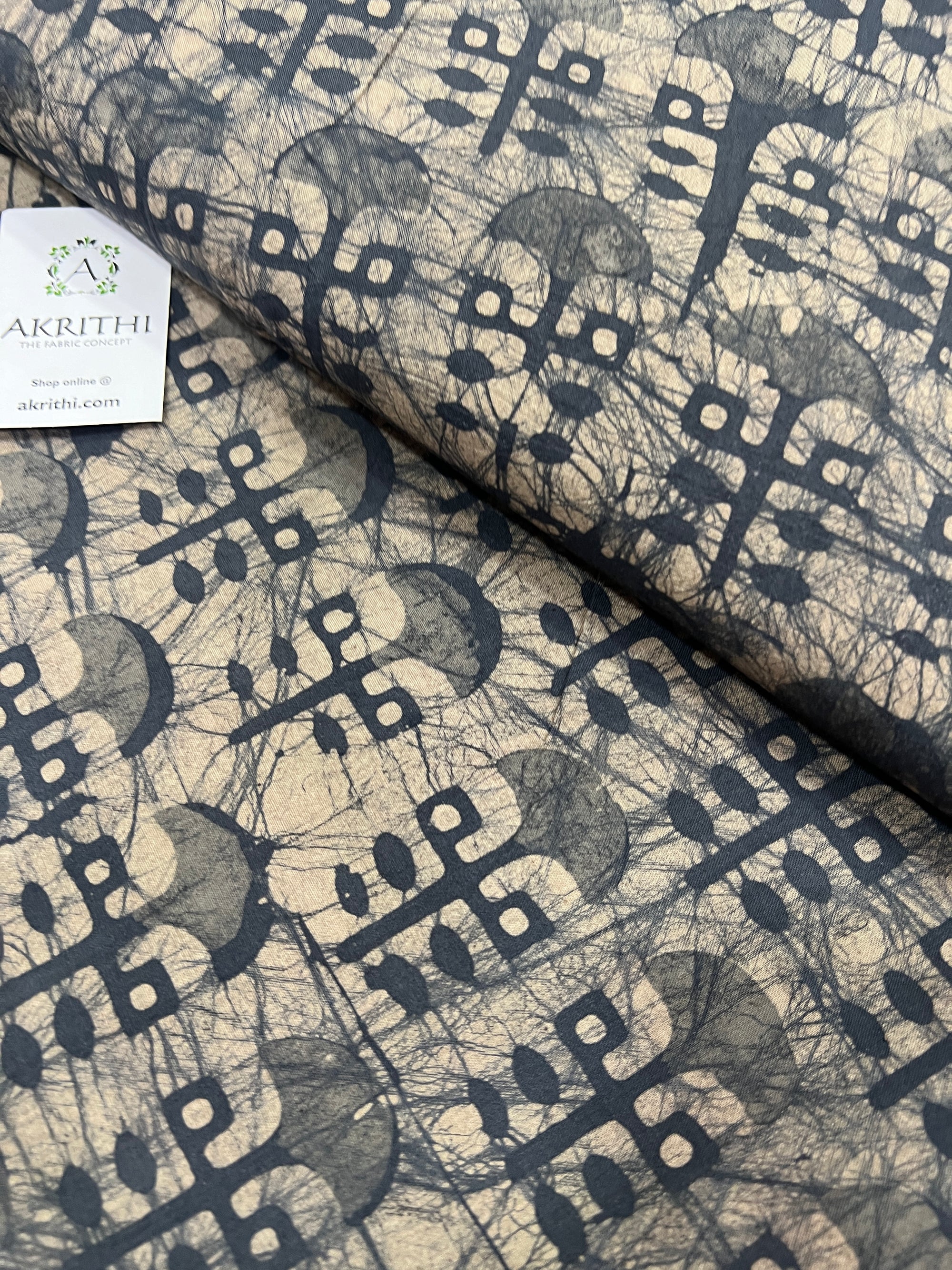 Batik printed pure cotton fabric