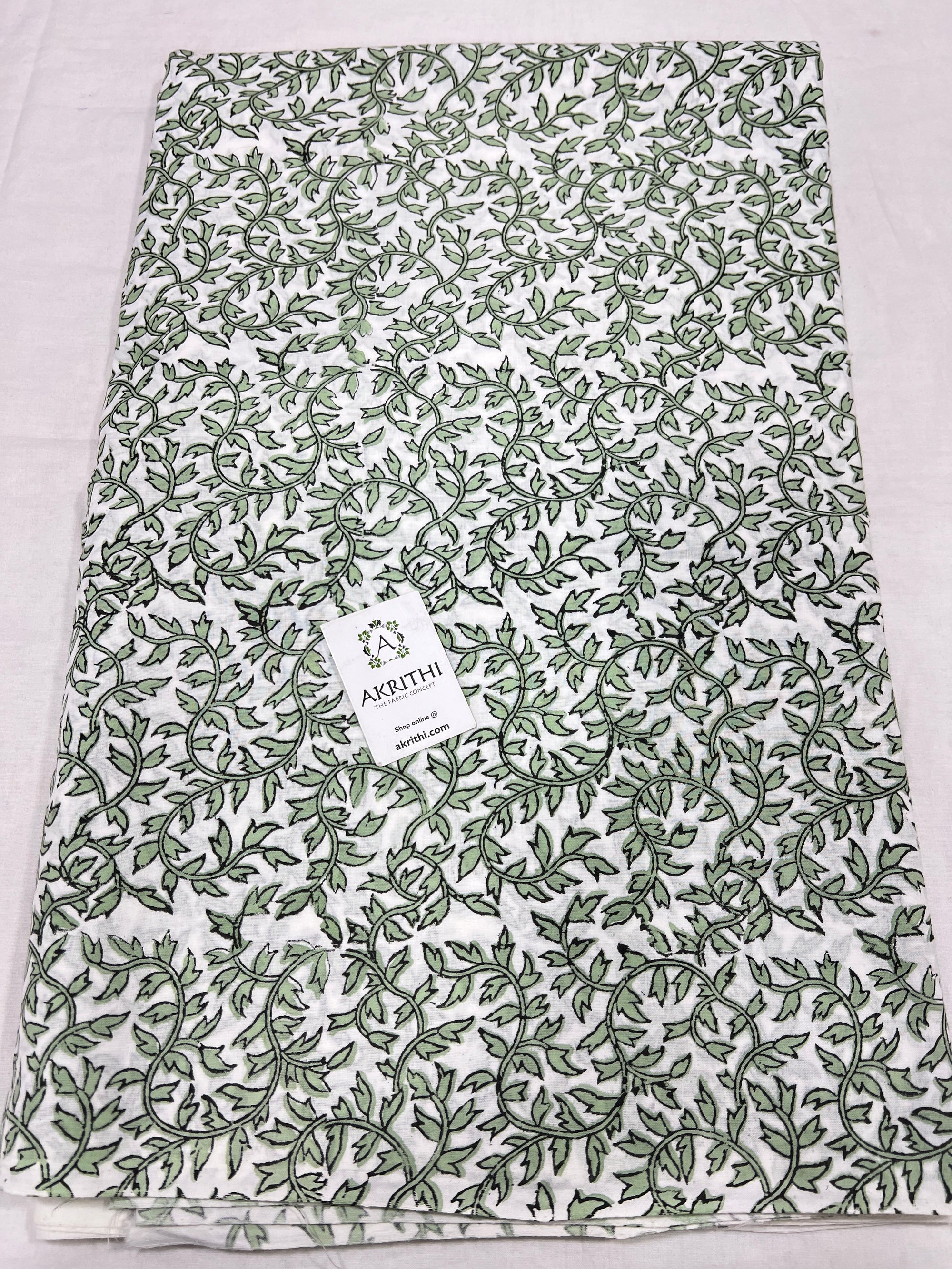 Hand block Printed pure cotton fabric