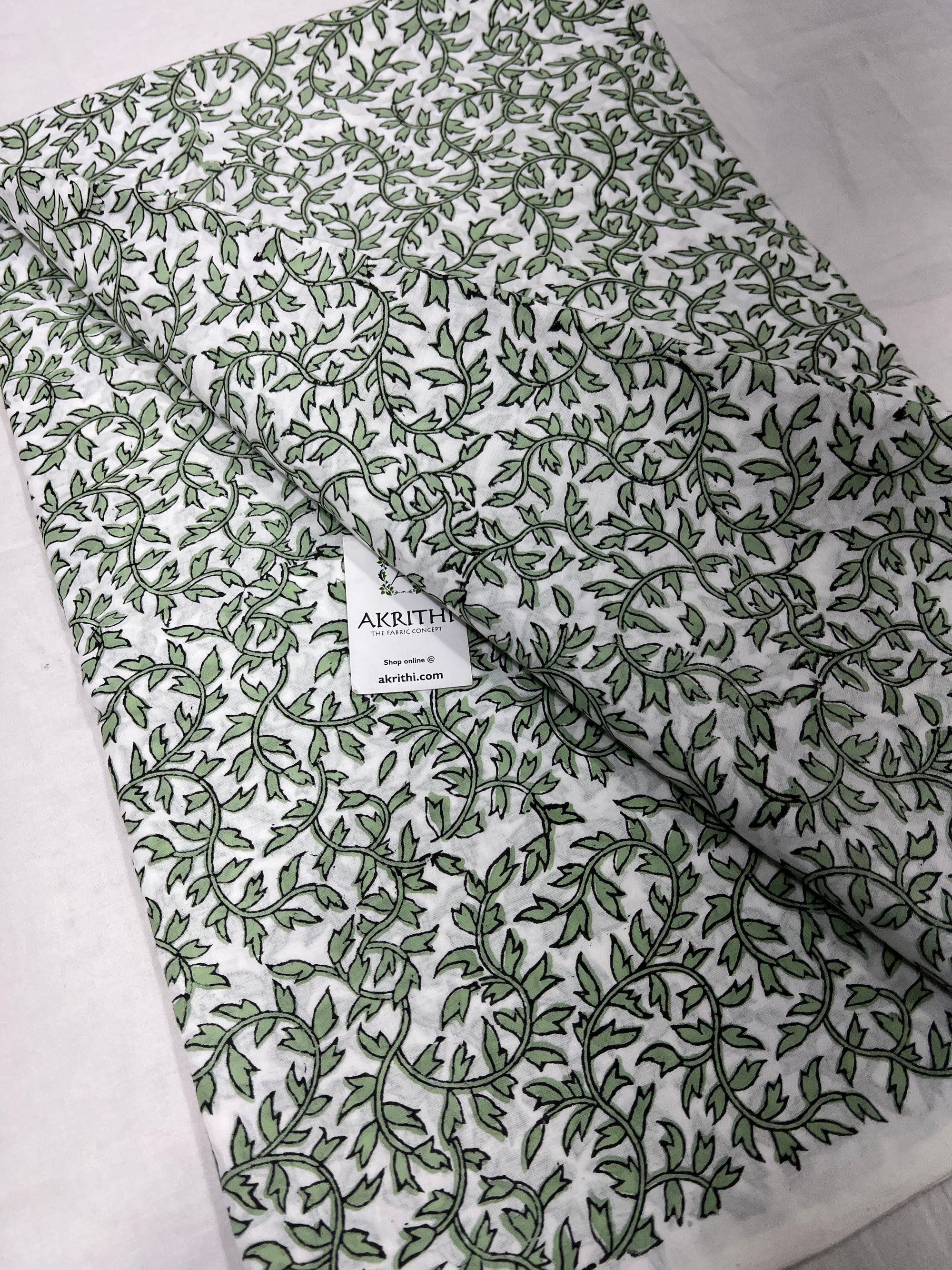 Hand block Printed pure cotton fabric