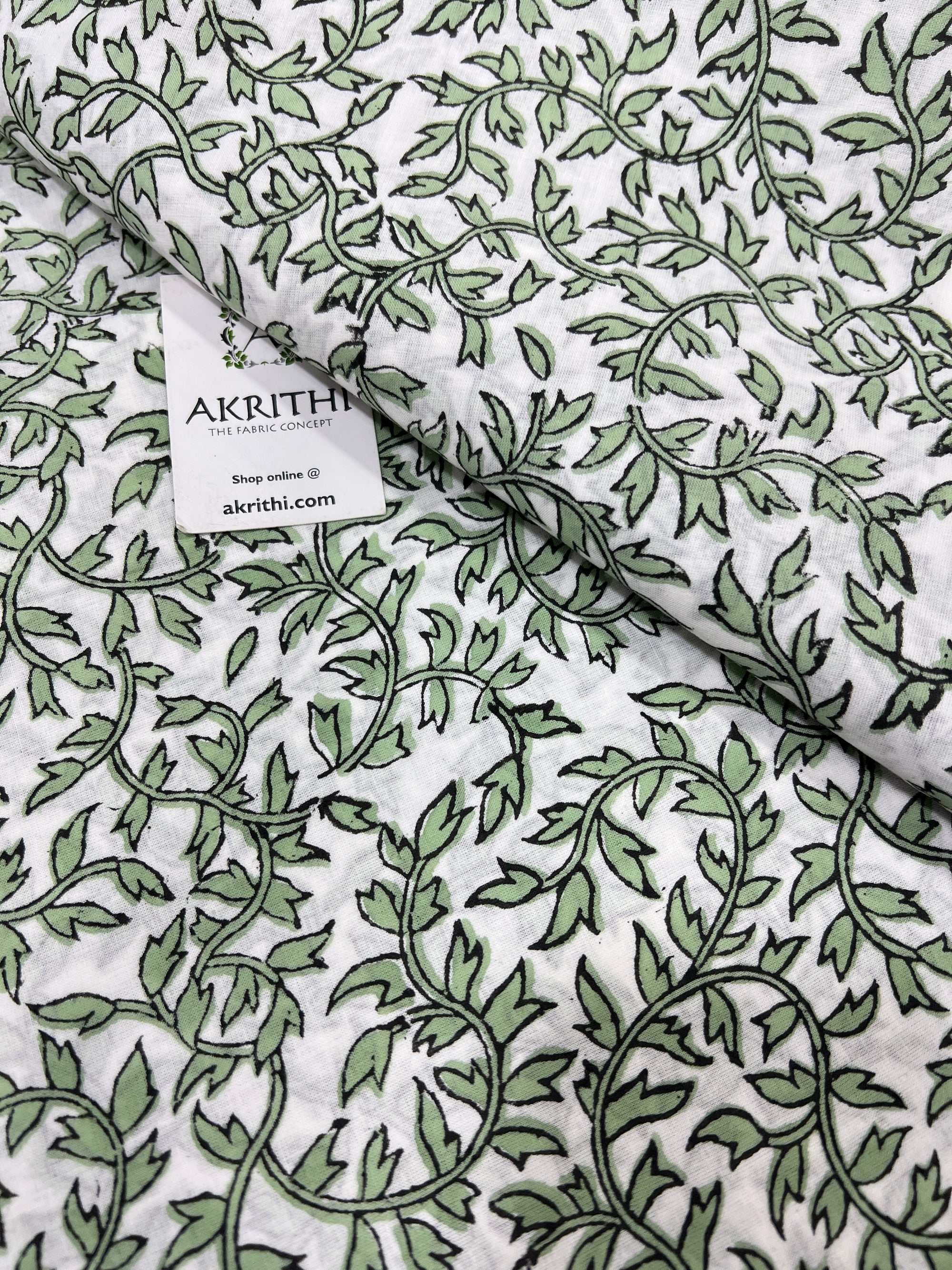 Hand block Printed pure cotton fabric