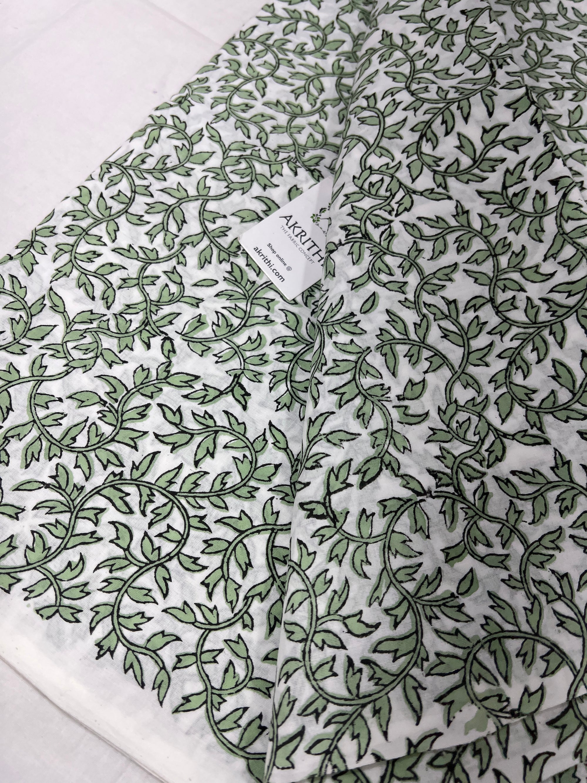 Hand block Printed pure cotton fabric