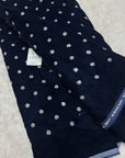 Embroidery on micro velvet fabric