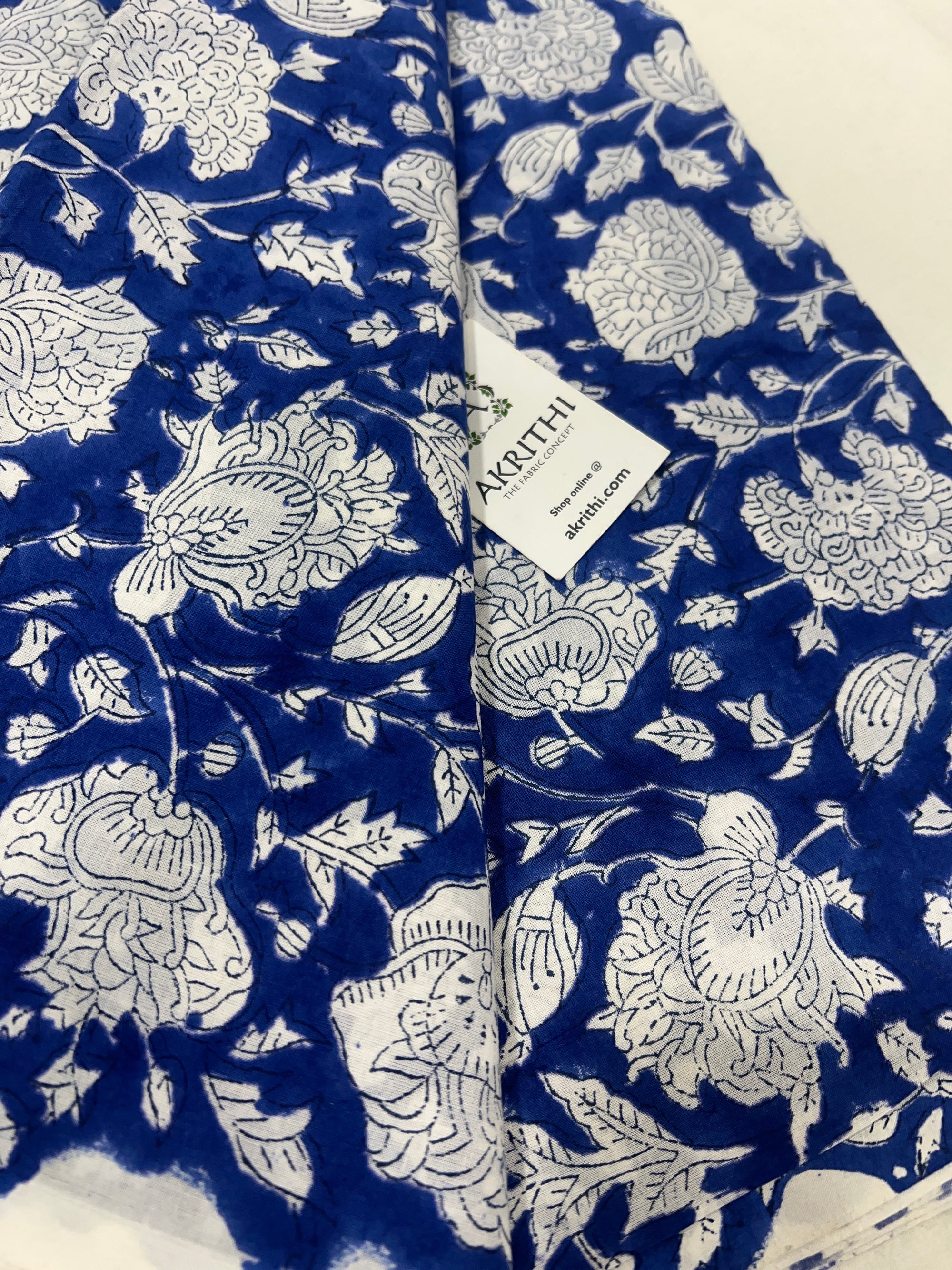 Hand block Printed pure cotton fabric