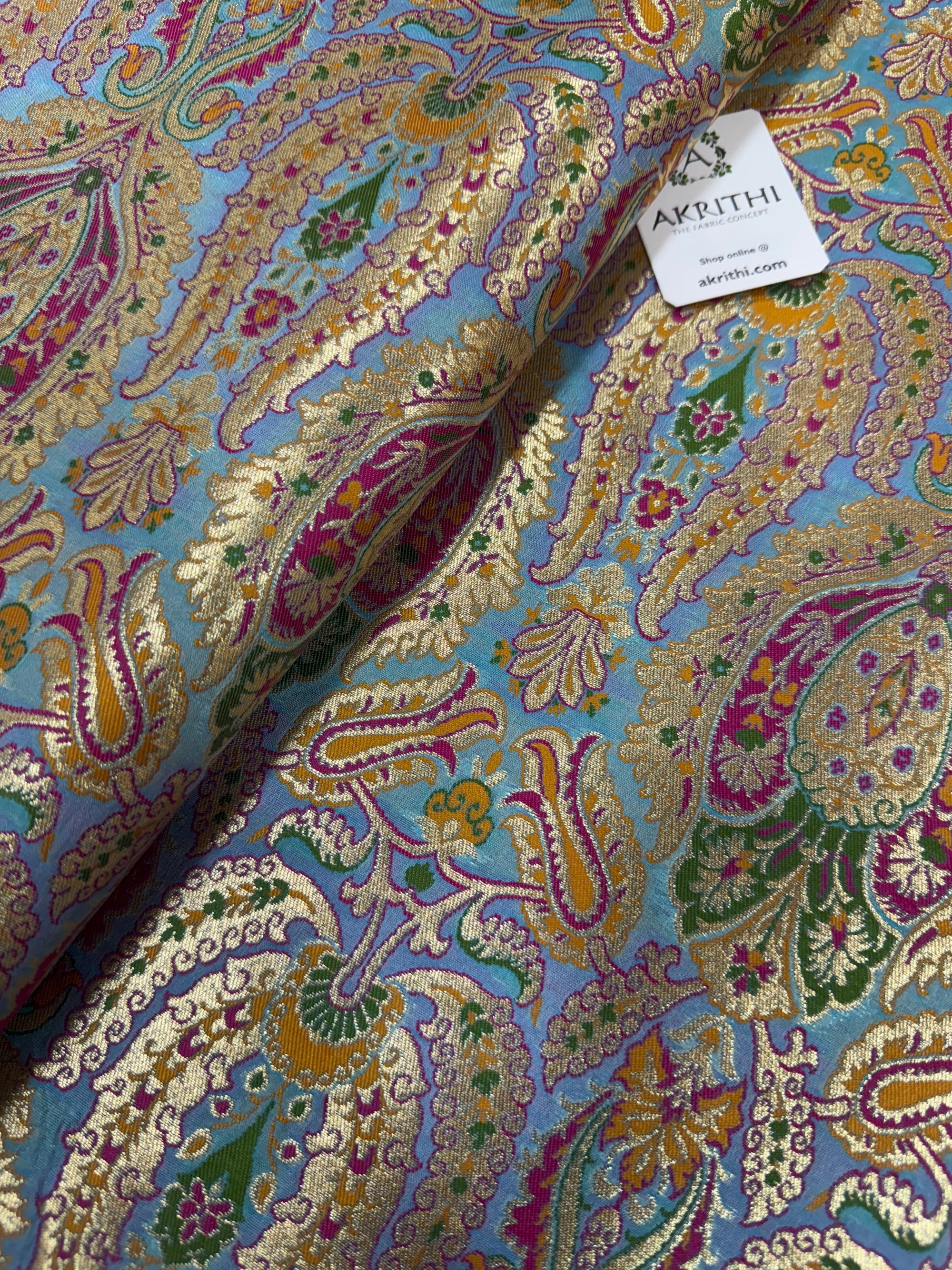 Pure Banarasi brocade fabric