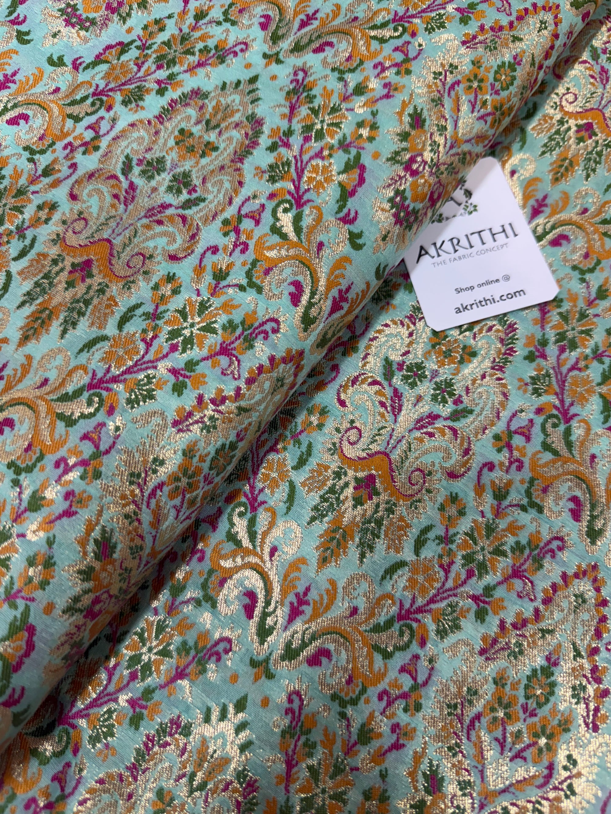 Pure Banarasi brocade fabric
