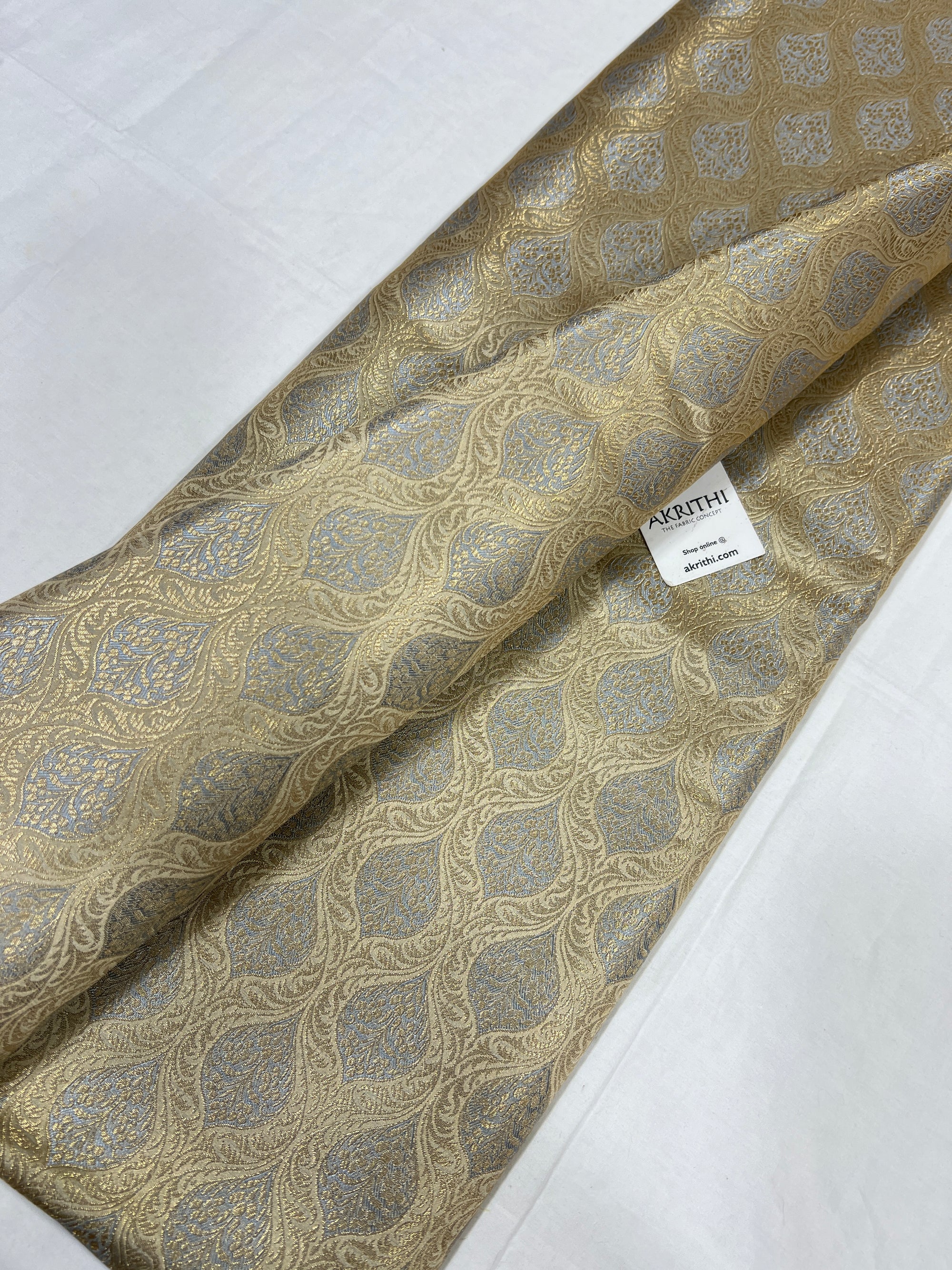 Pure Banarasi brocade fabric 50 CM CUT