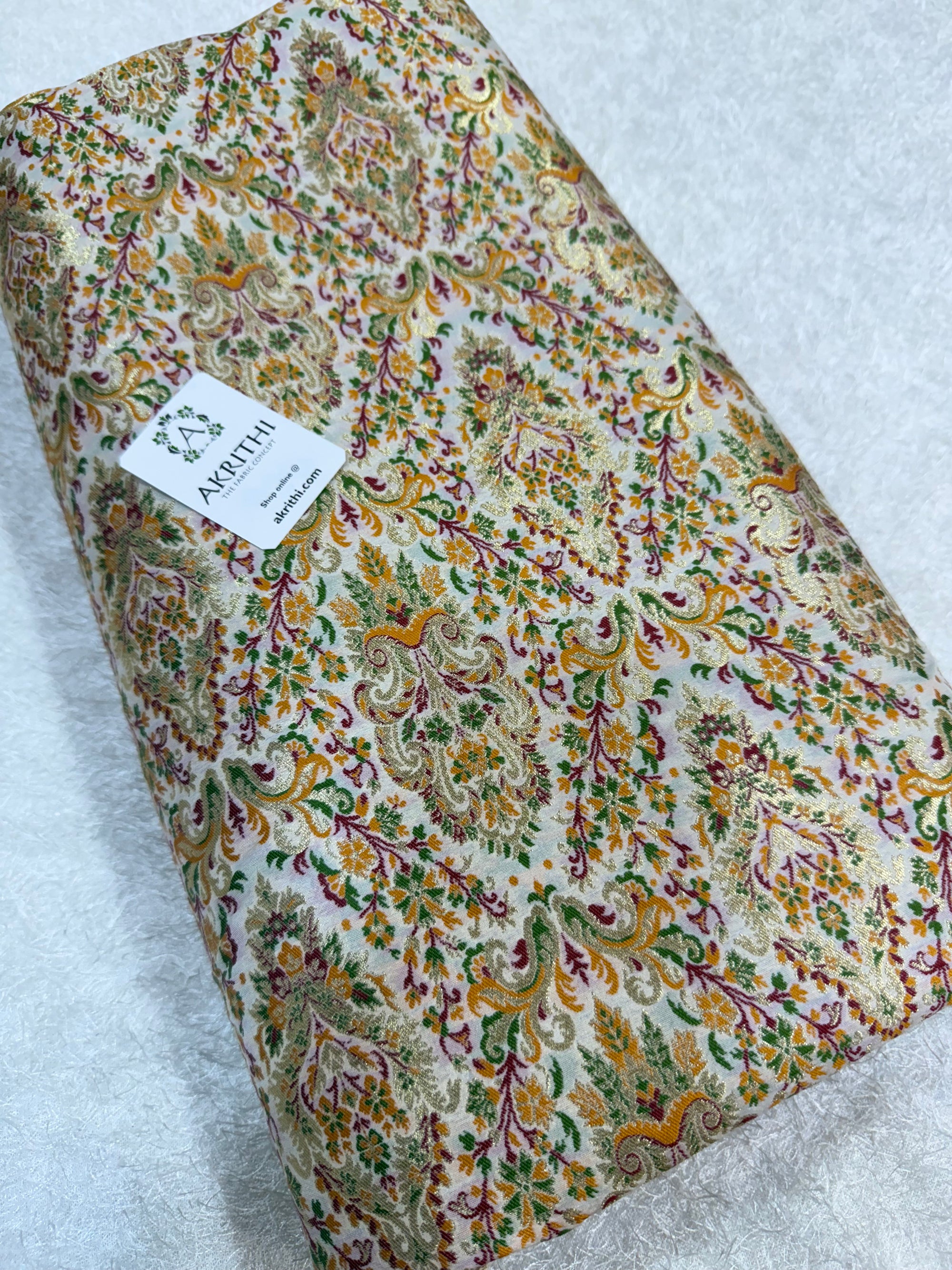 Pure Banarasi brocade fabric