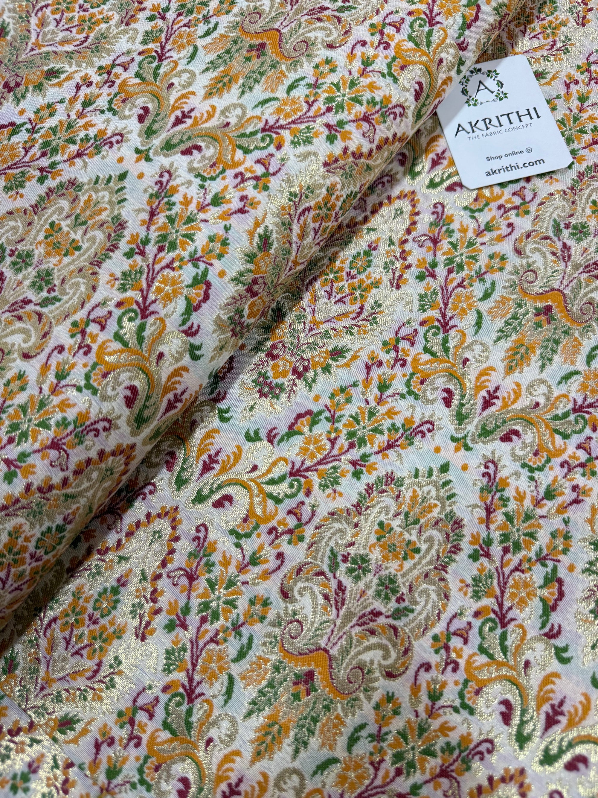 Pure Banarasi brocade fabric