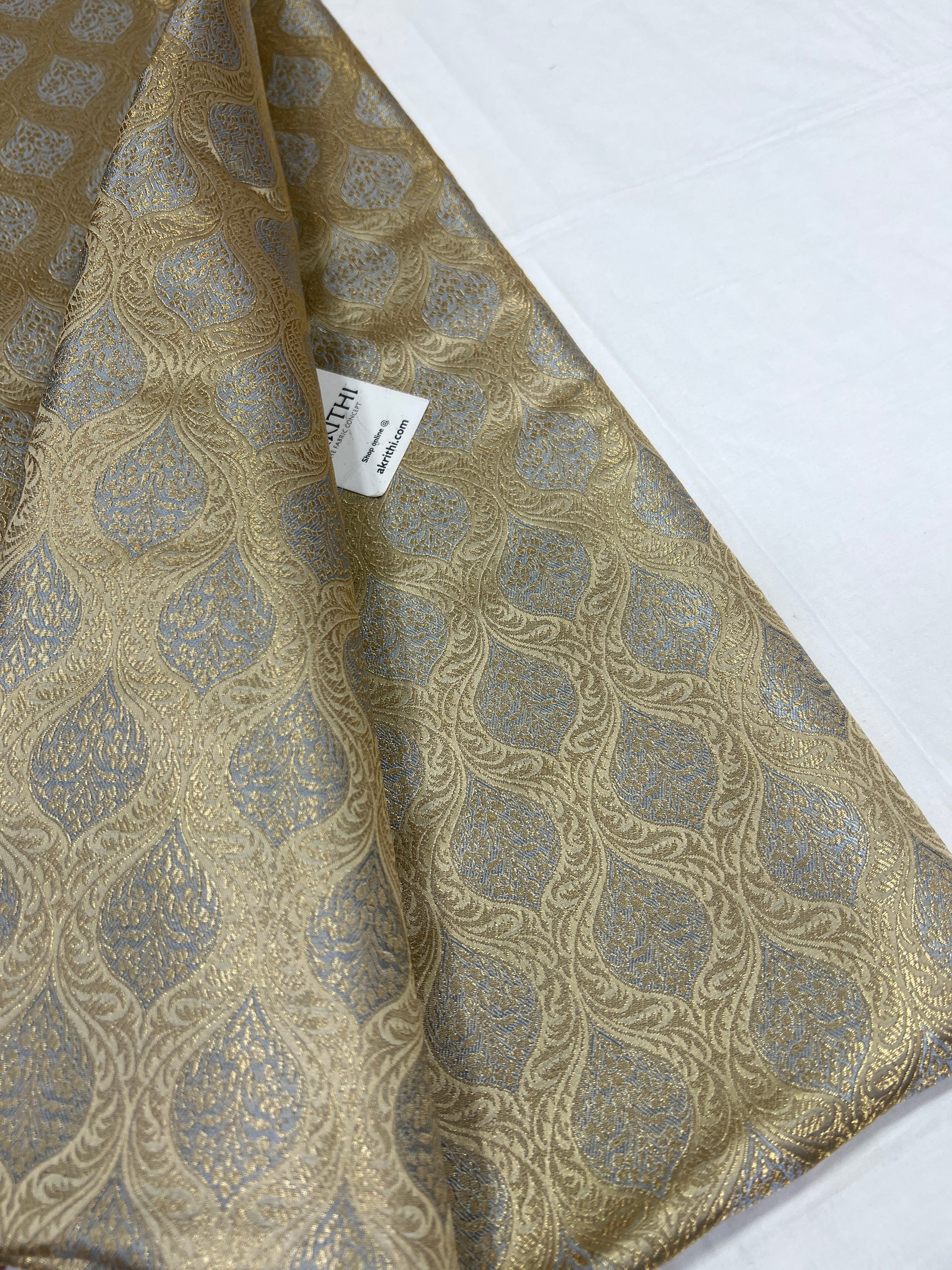 Pure Banarasi brocade fabric 50 CM CUT