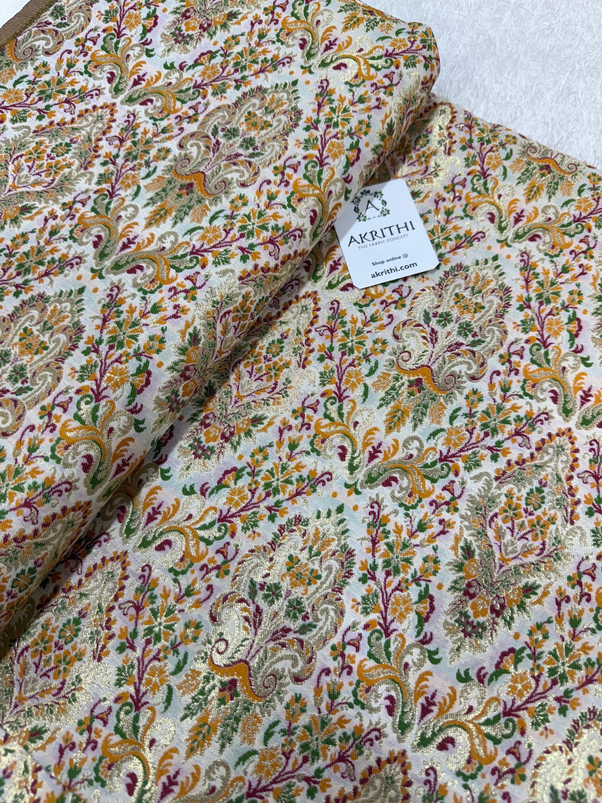 Pure Banarasi brocade fabric