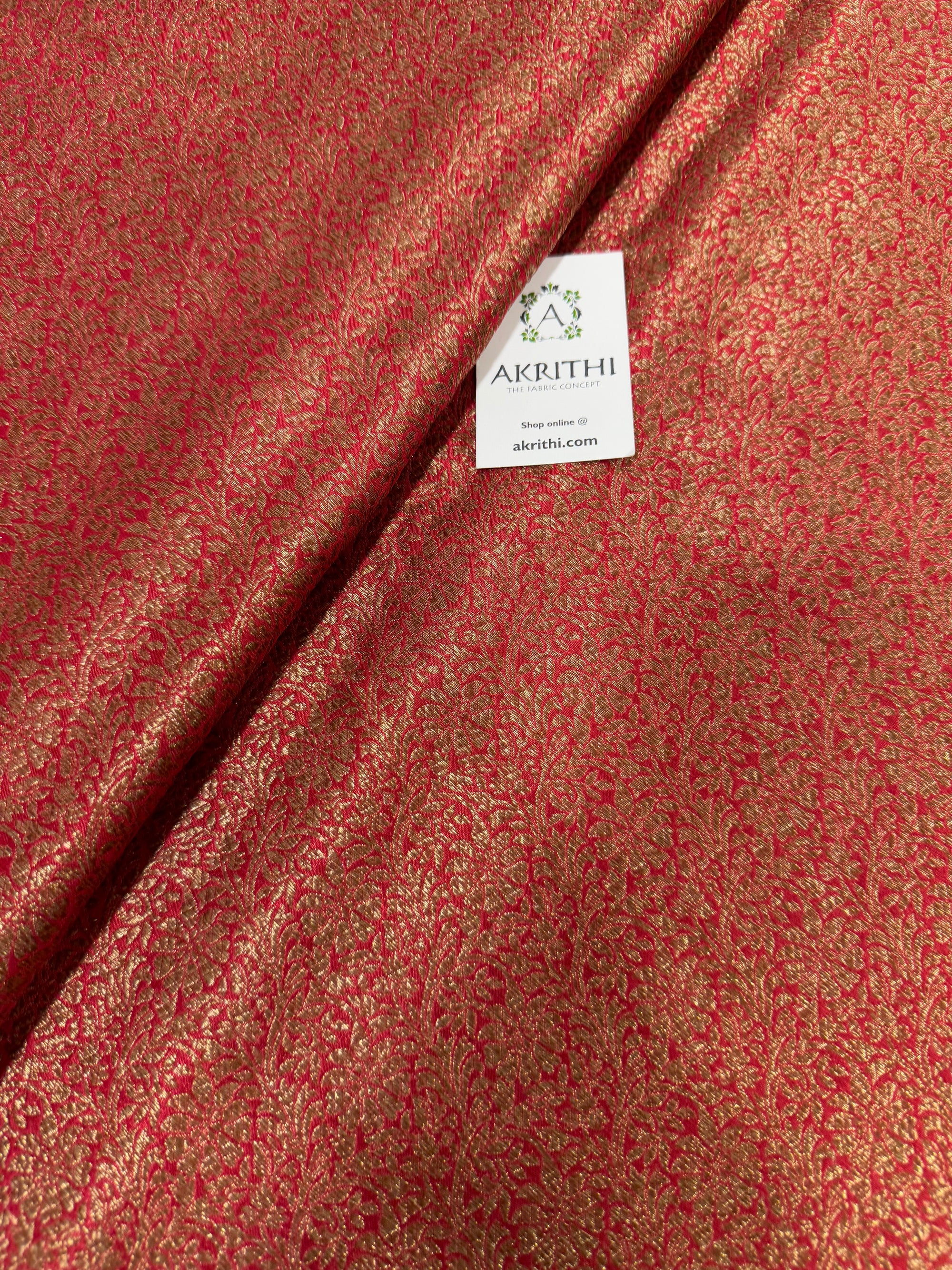 Pure silk Handloom Banarasi brocade fabric