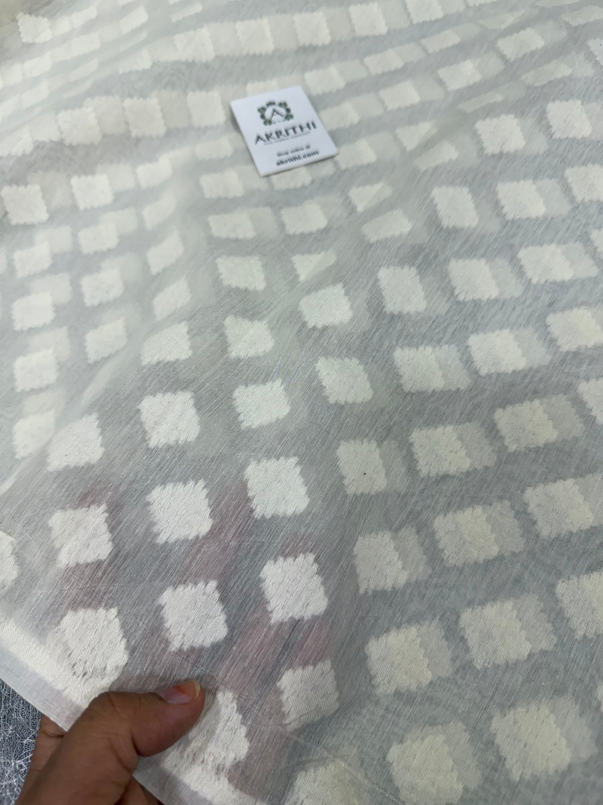Dyeable banarasi Handloom chanderi cotton fabric