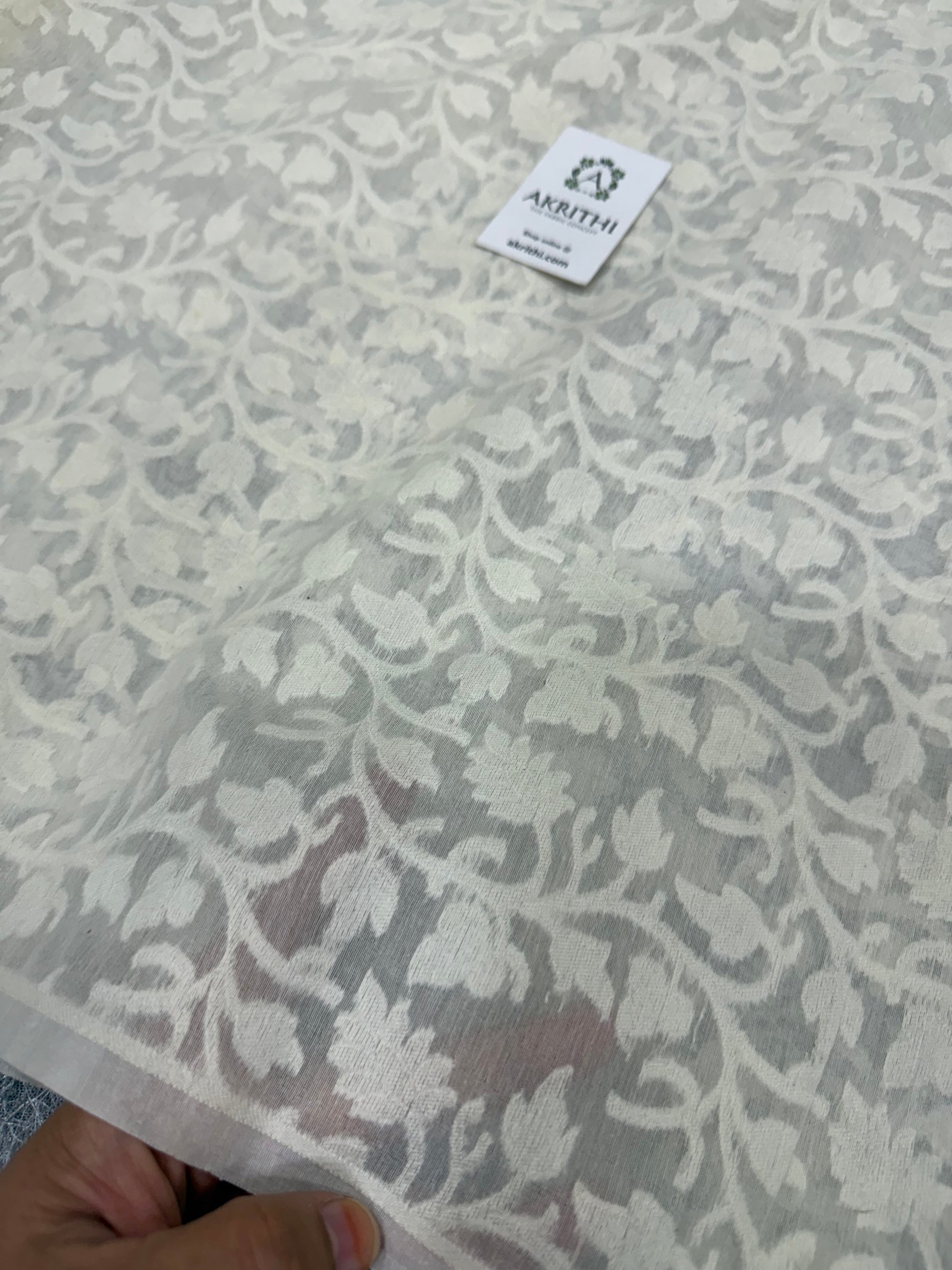 Dyeable banarasi Handloom chanderi cotton fabric