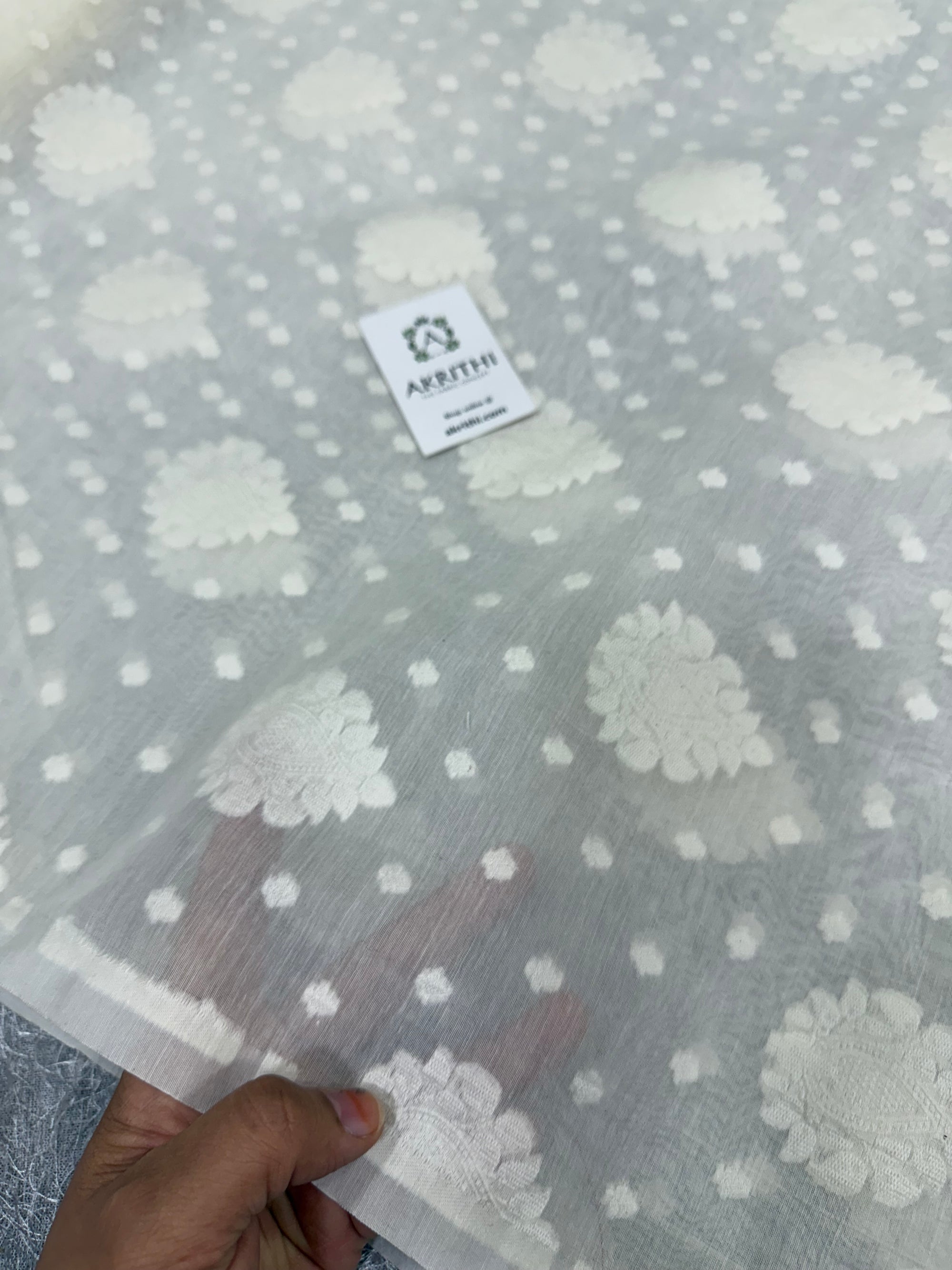 Dyeable banarasi Handloom chanderi cotton fabric