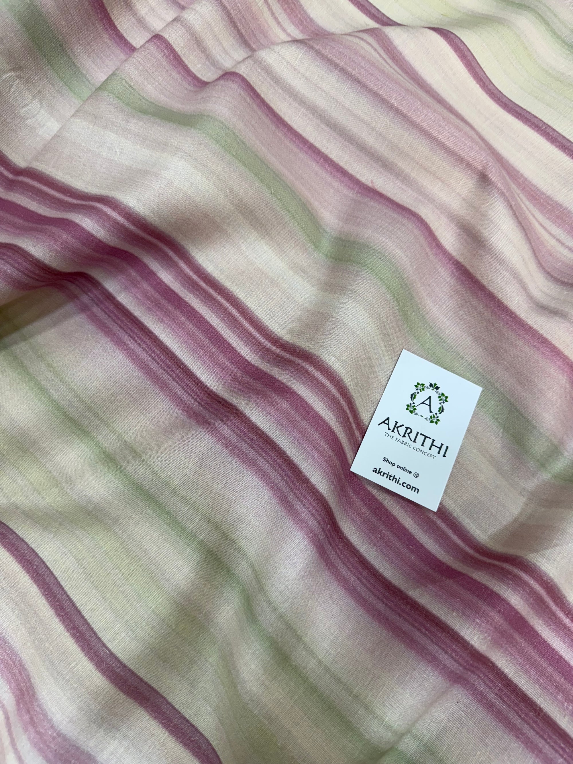 Digital Printed pure linen cotton fabric