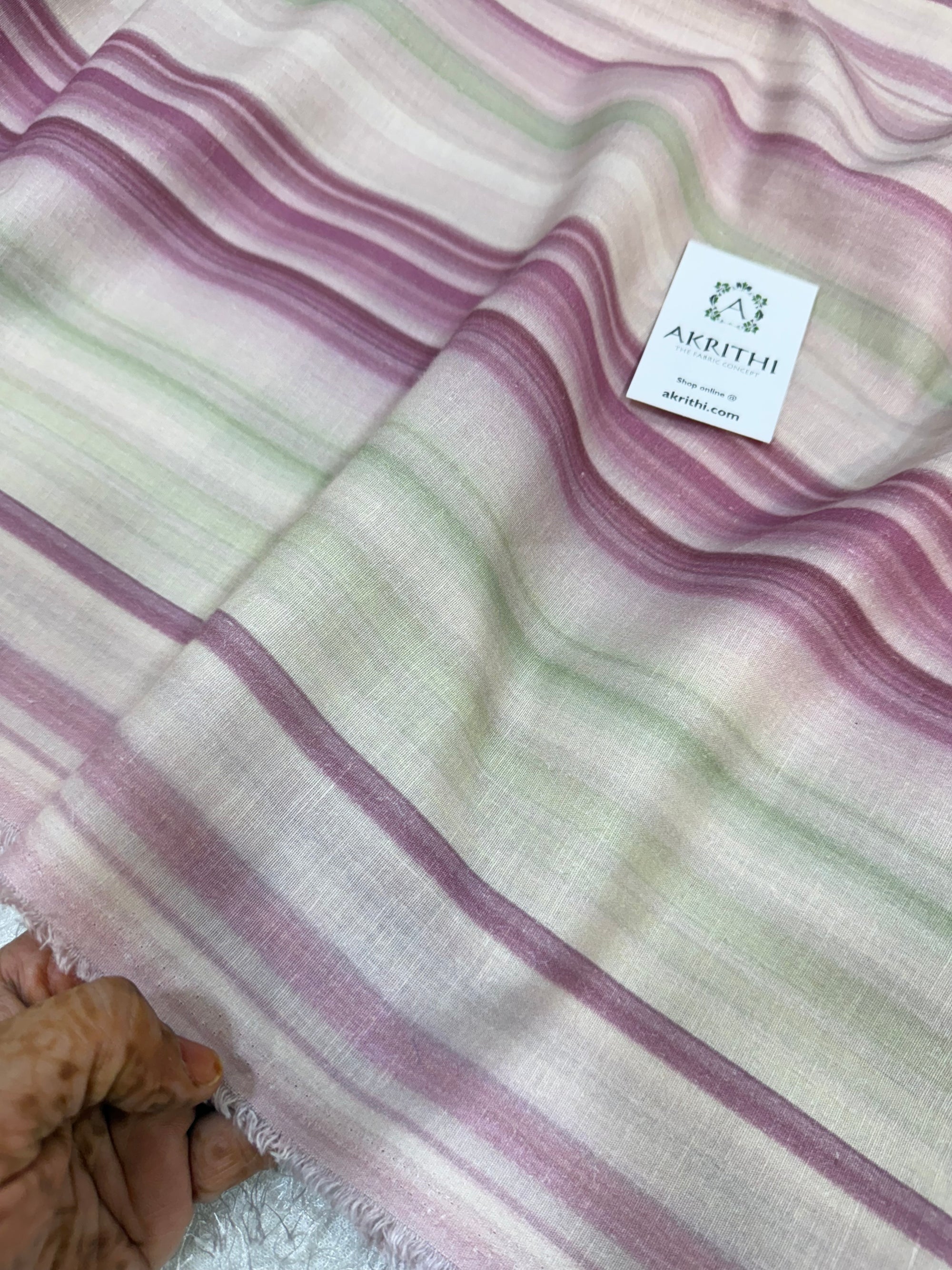 Digital Printed pure linen cotton fabric