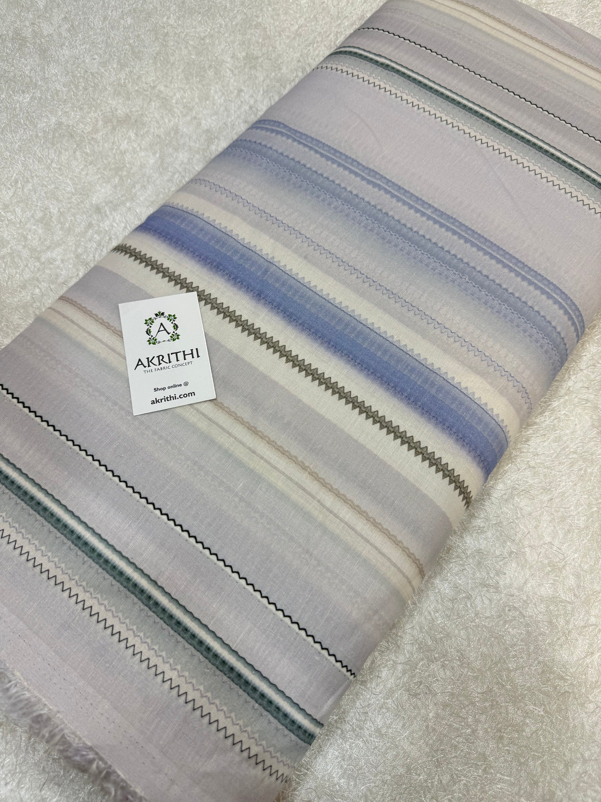 Digital Printed pure linen cotton fabric