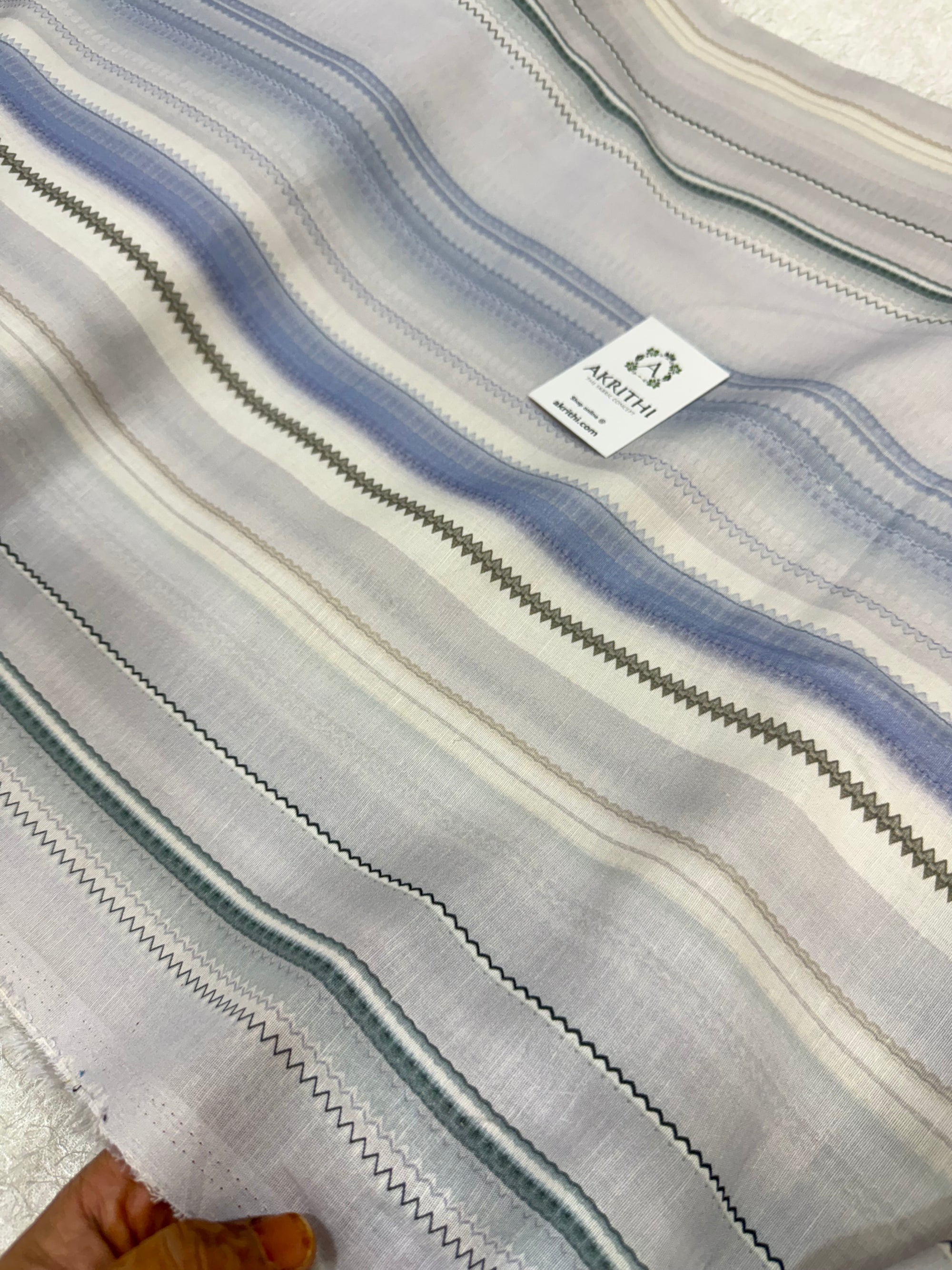 Digital Printed pure linen cotton fabric
