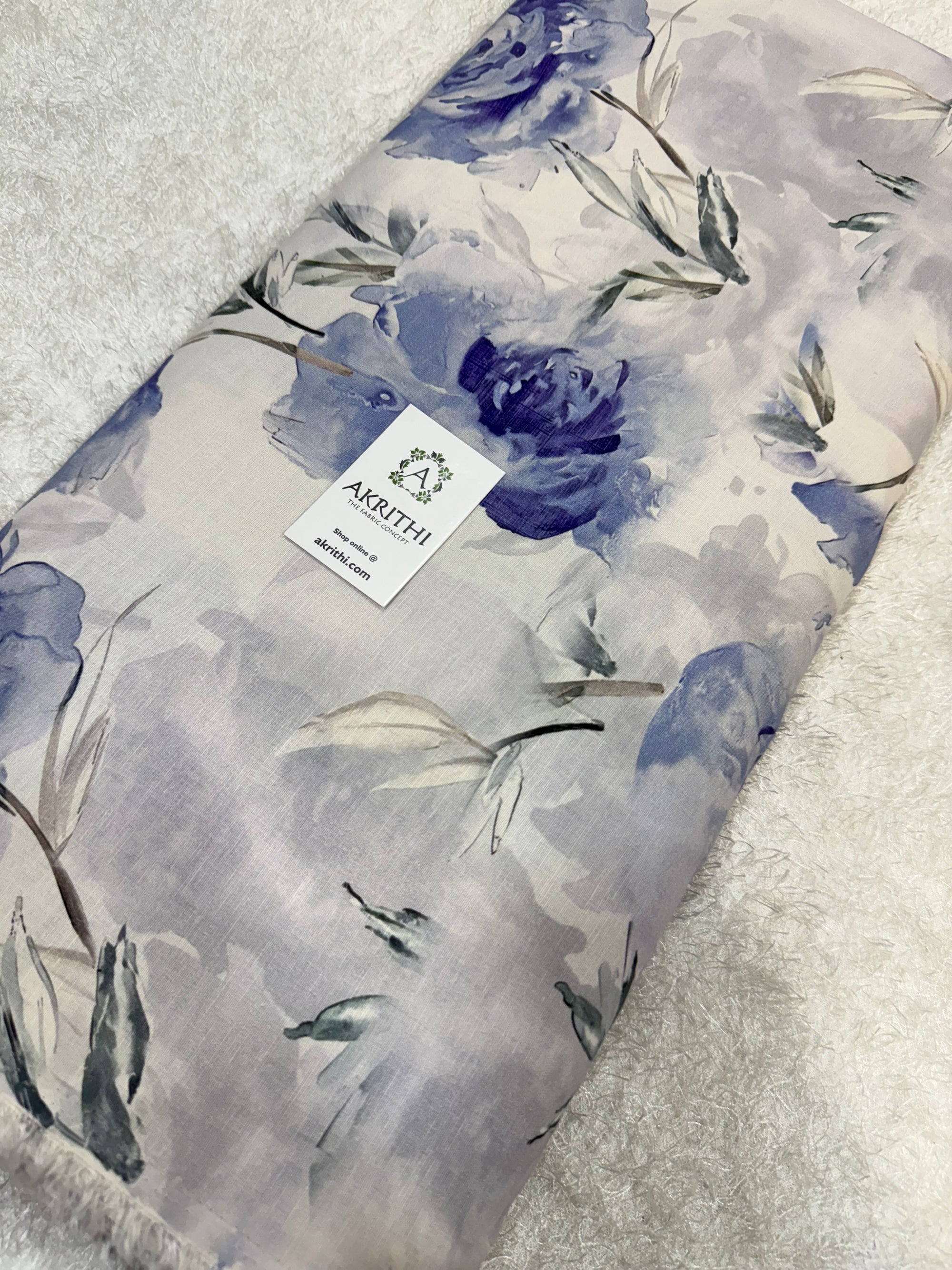 Digital Printed pure linen cotton fabric