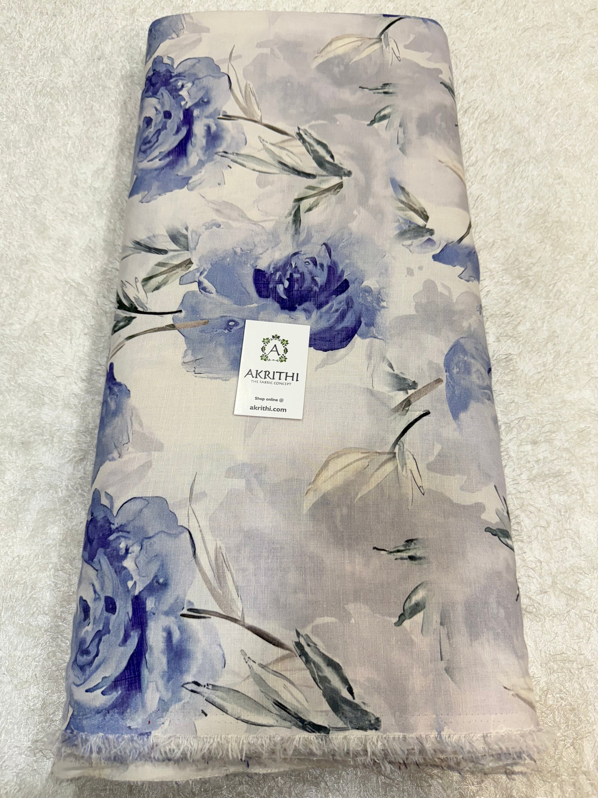 Digital Printed pure linen cotton fabric