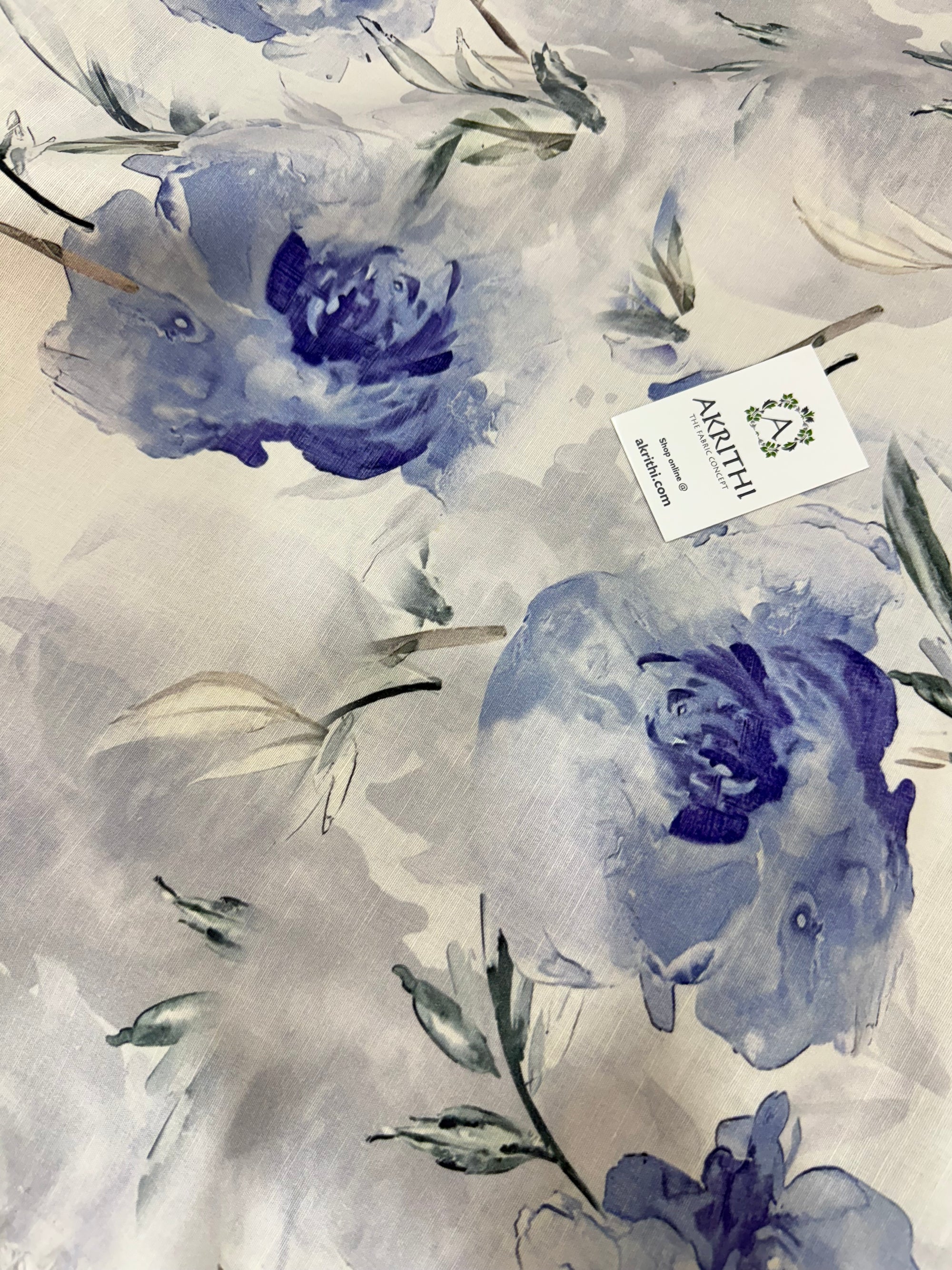 Digital Printed pure linen cotton fabric