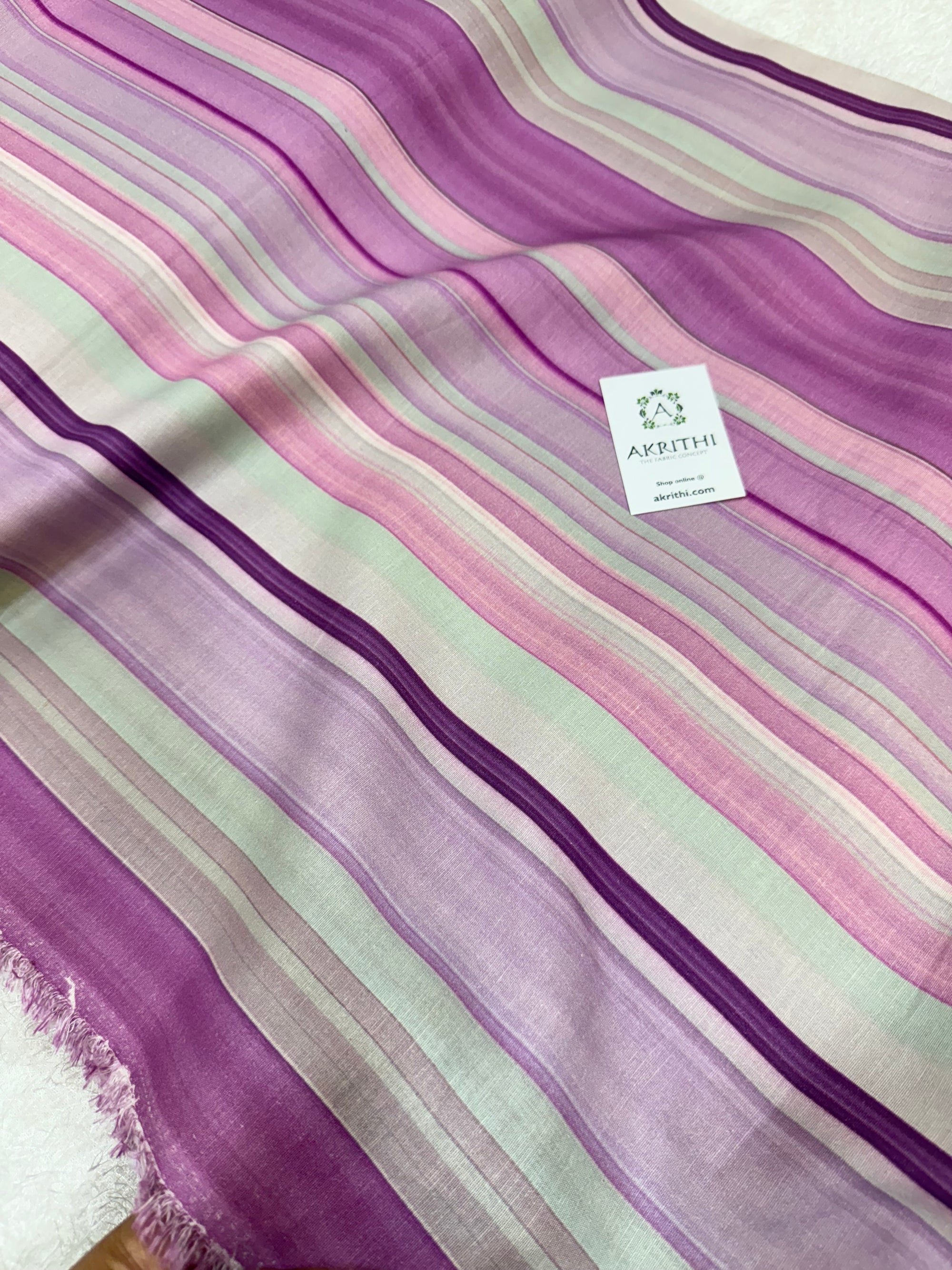 Digital Printed pure linen cotton fabric