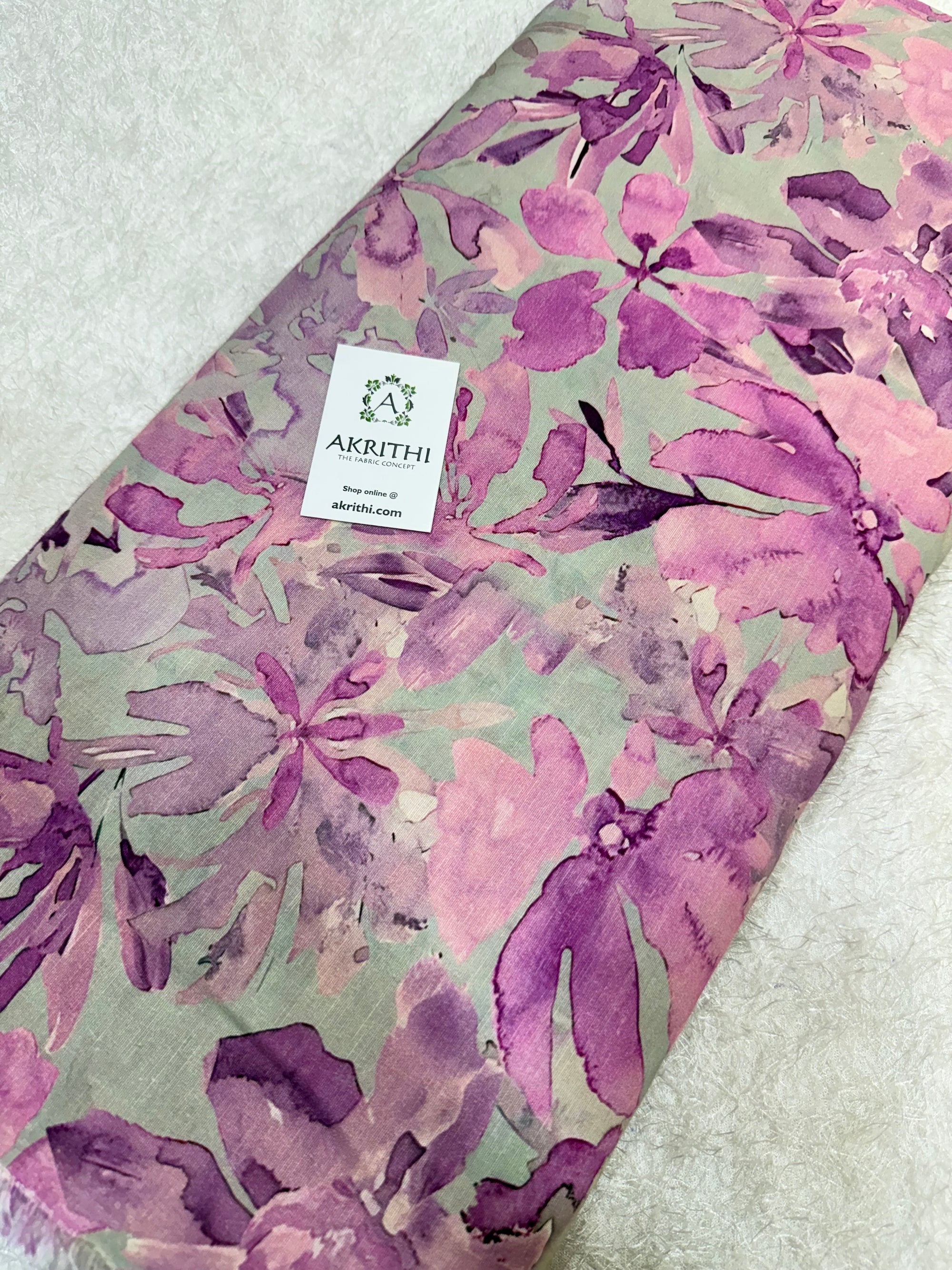 Digital Printed pure linen cotton fabric