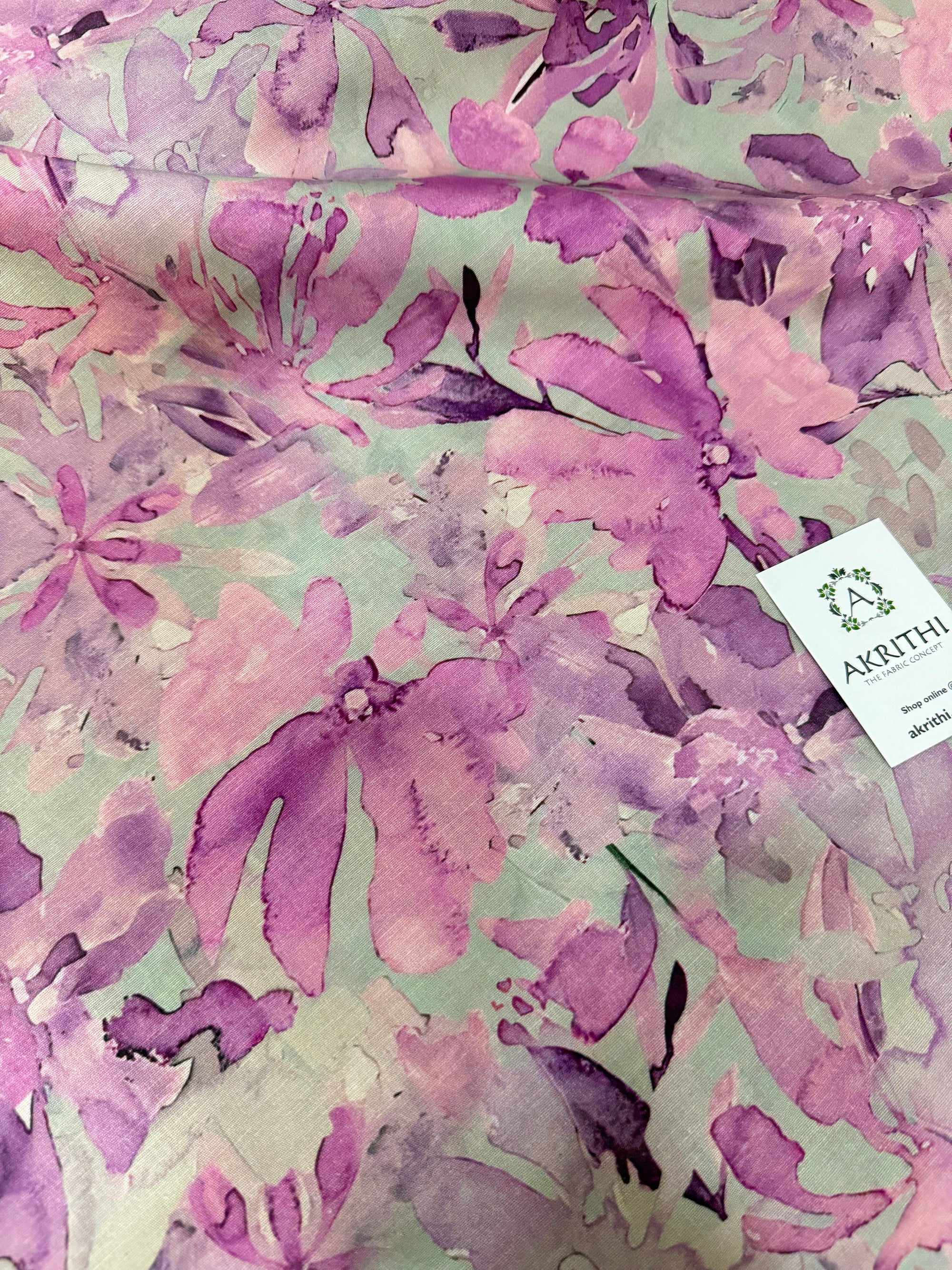 Digital Printed pure linen cotton fabric