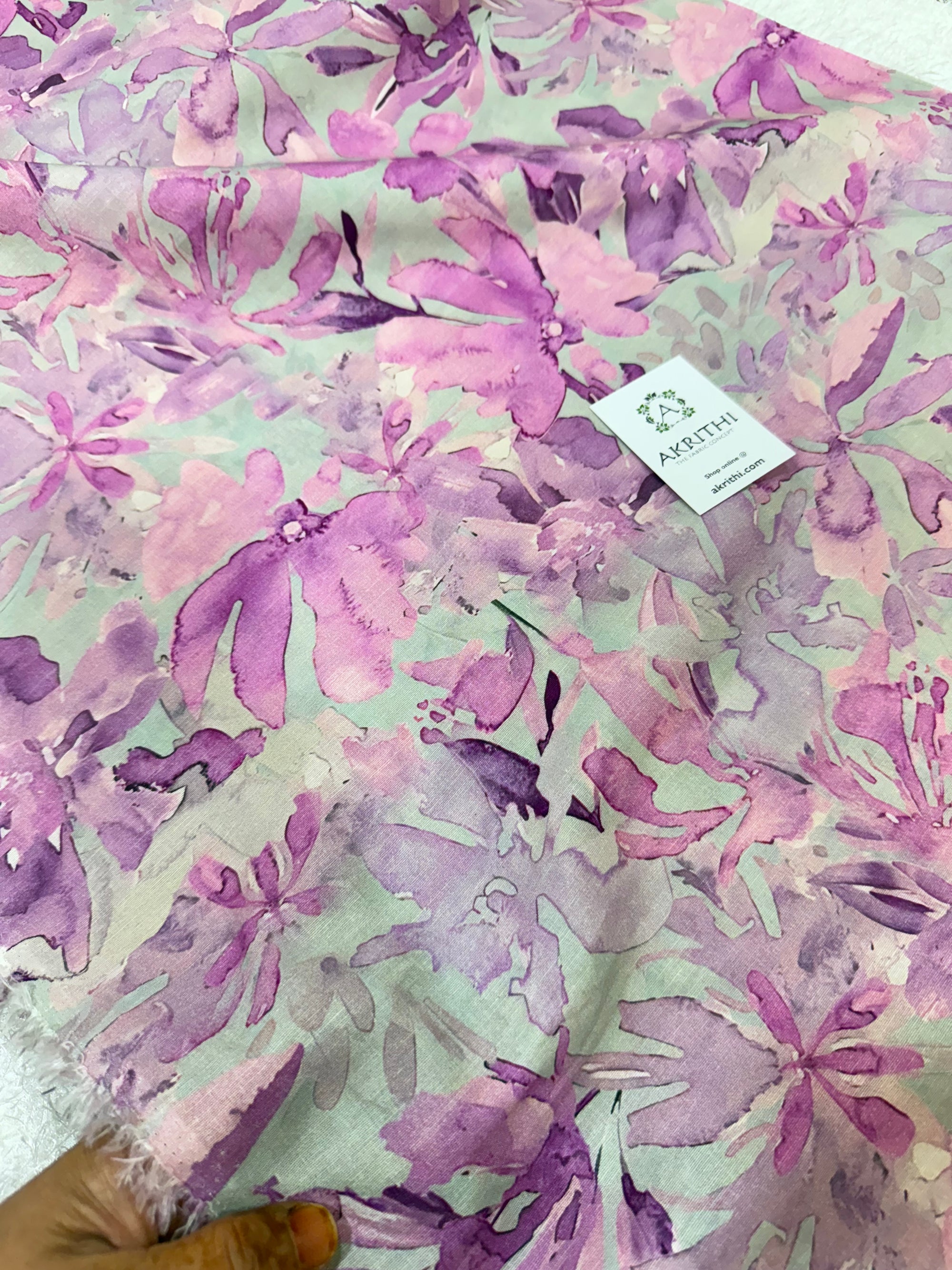 Digital Printed pure linen cotton fabric
