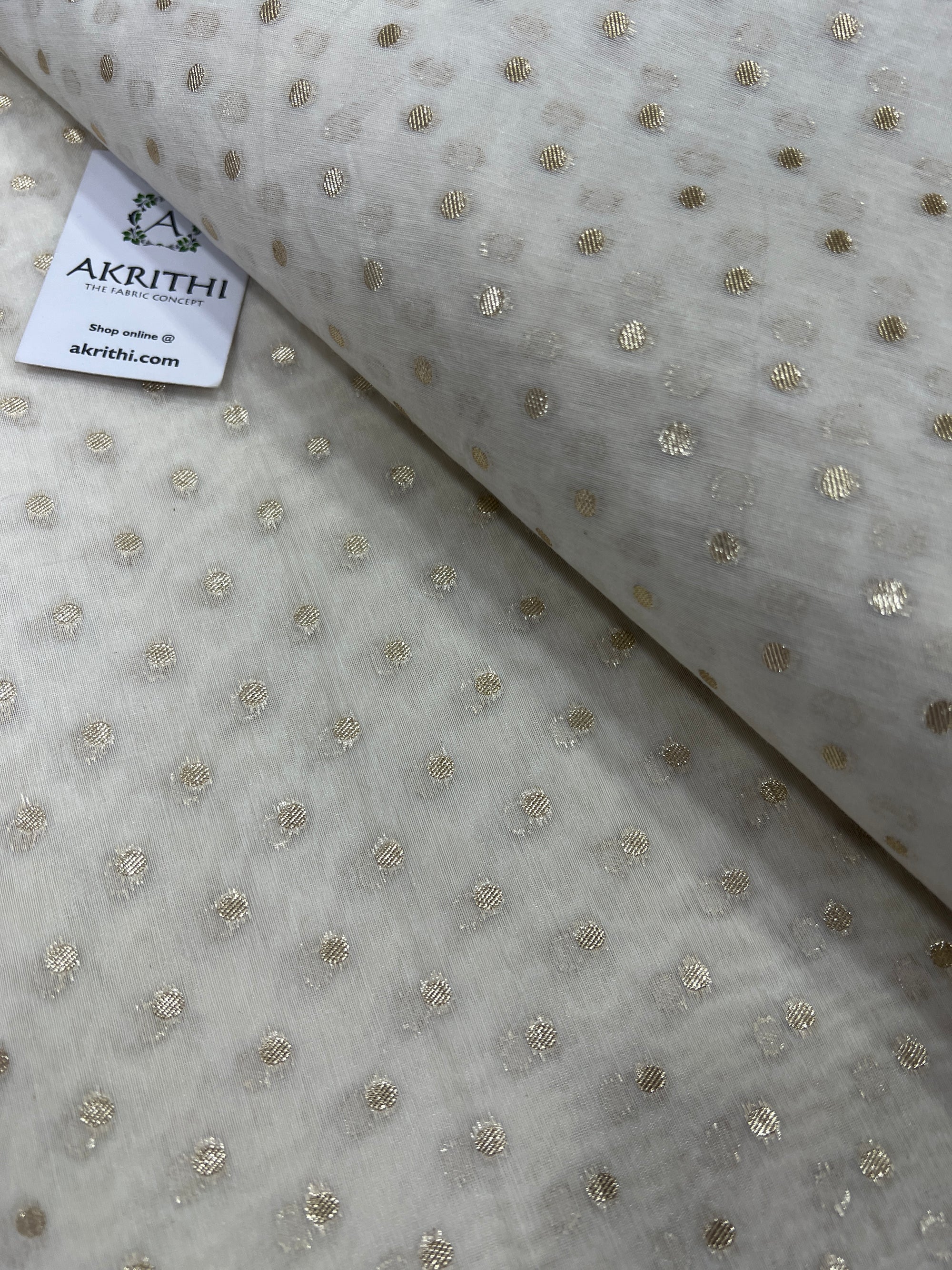 Dyeable banarasi Handloom chanderi lurex fabric
