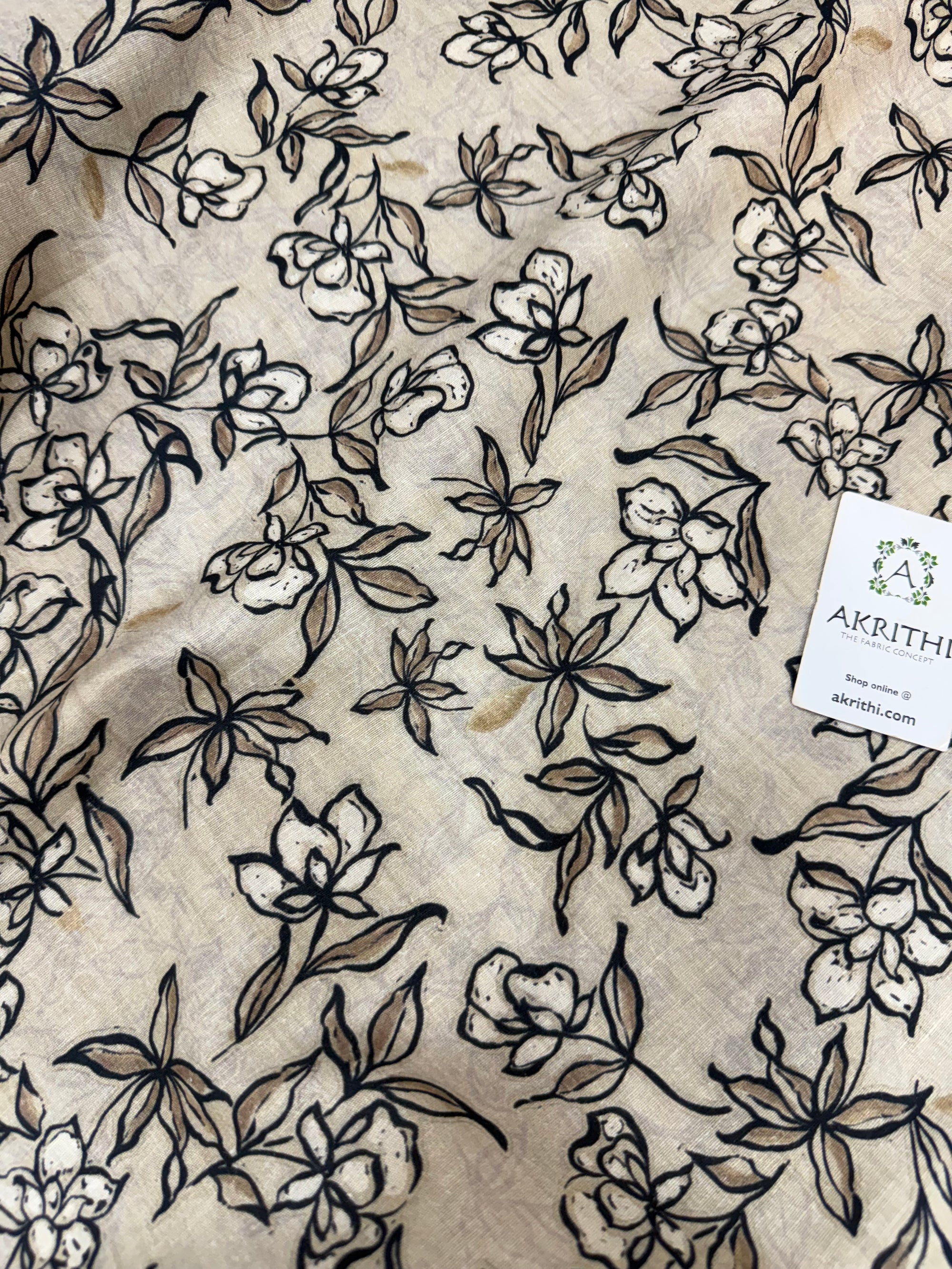 Digital Printed pure linen cotton fabric