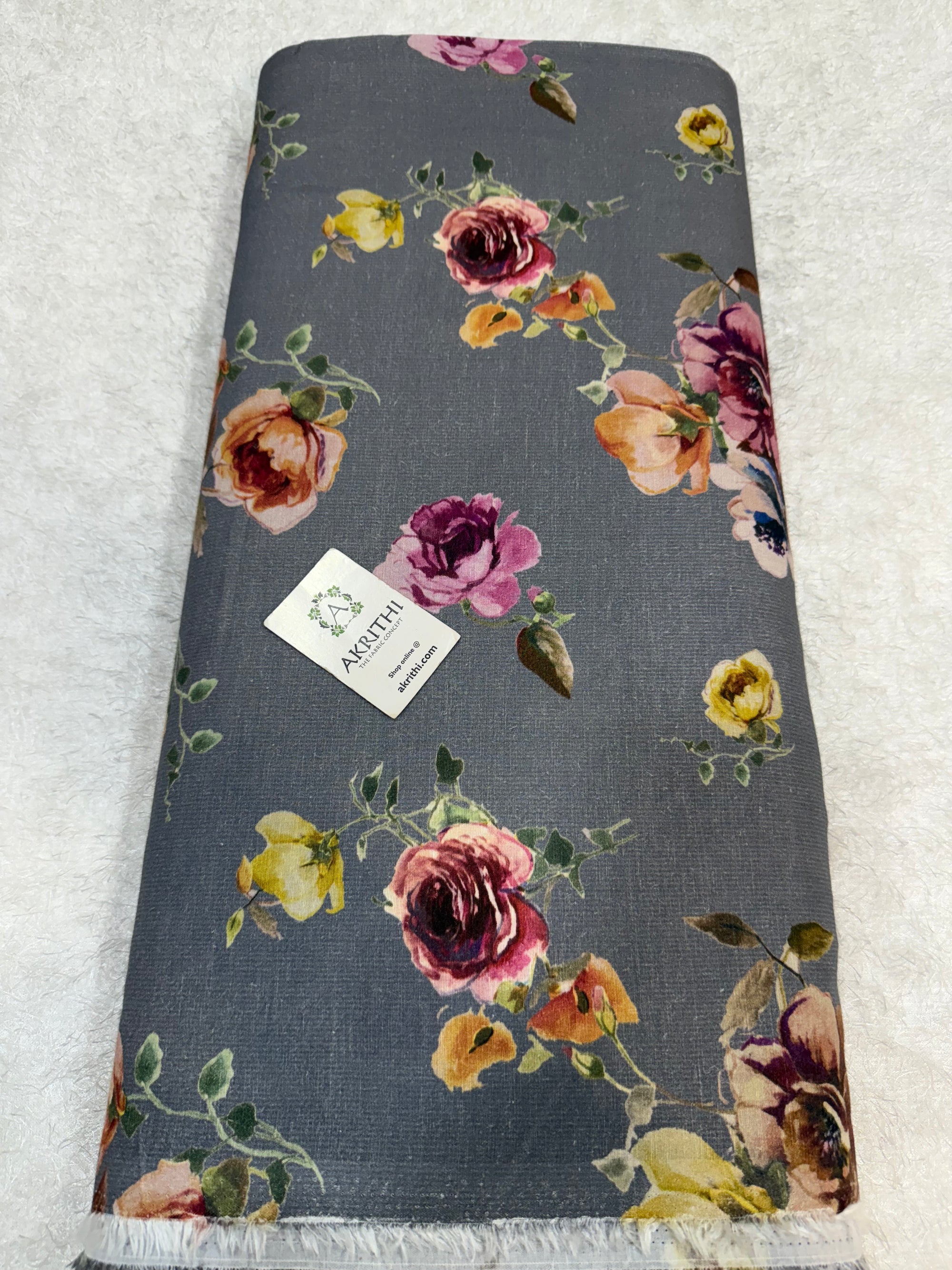 Digital Printed pure linen cotton fabric