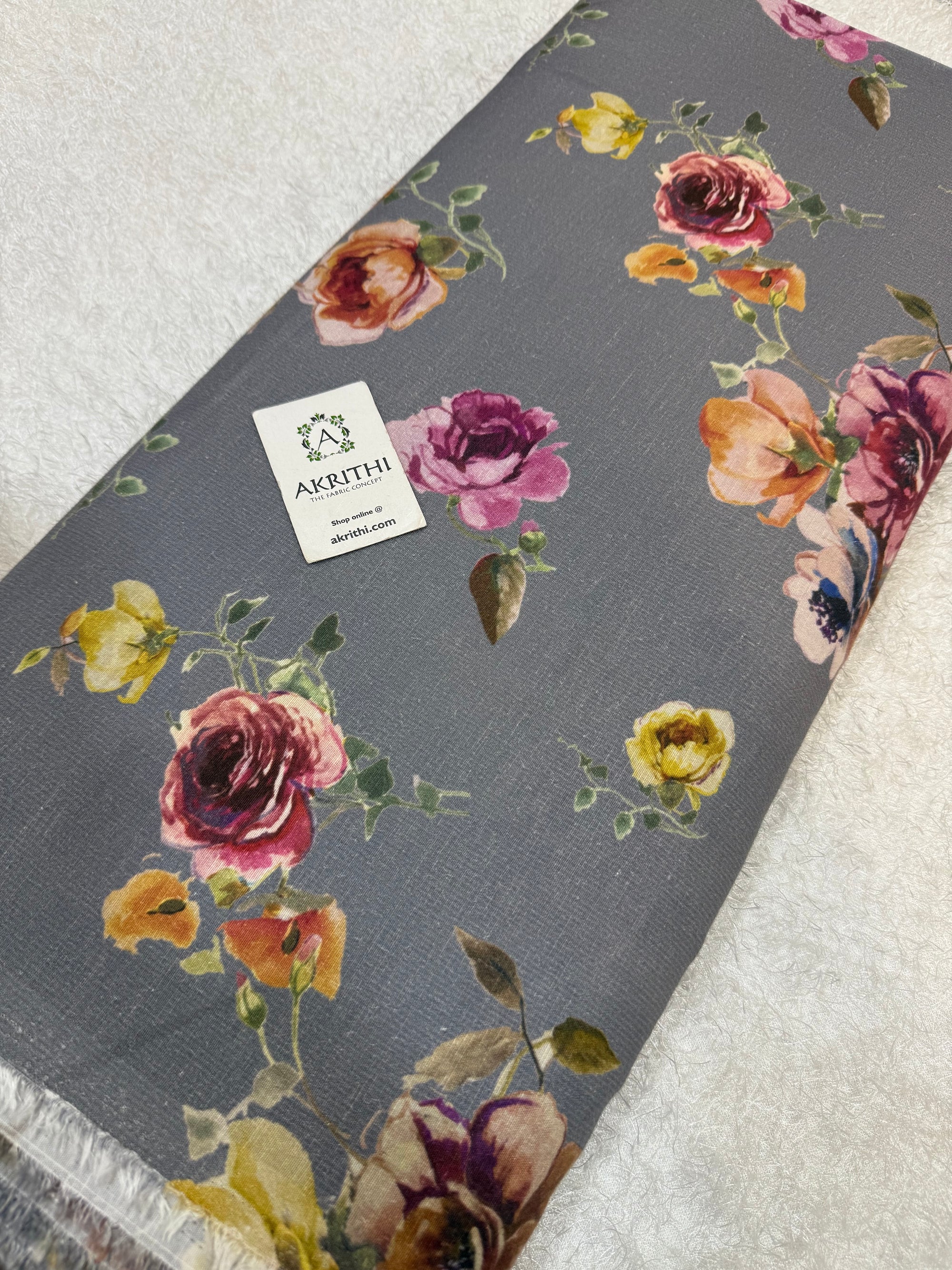 Digital Printed pure linen cotton fabric
