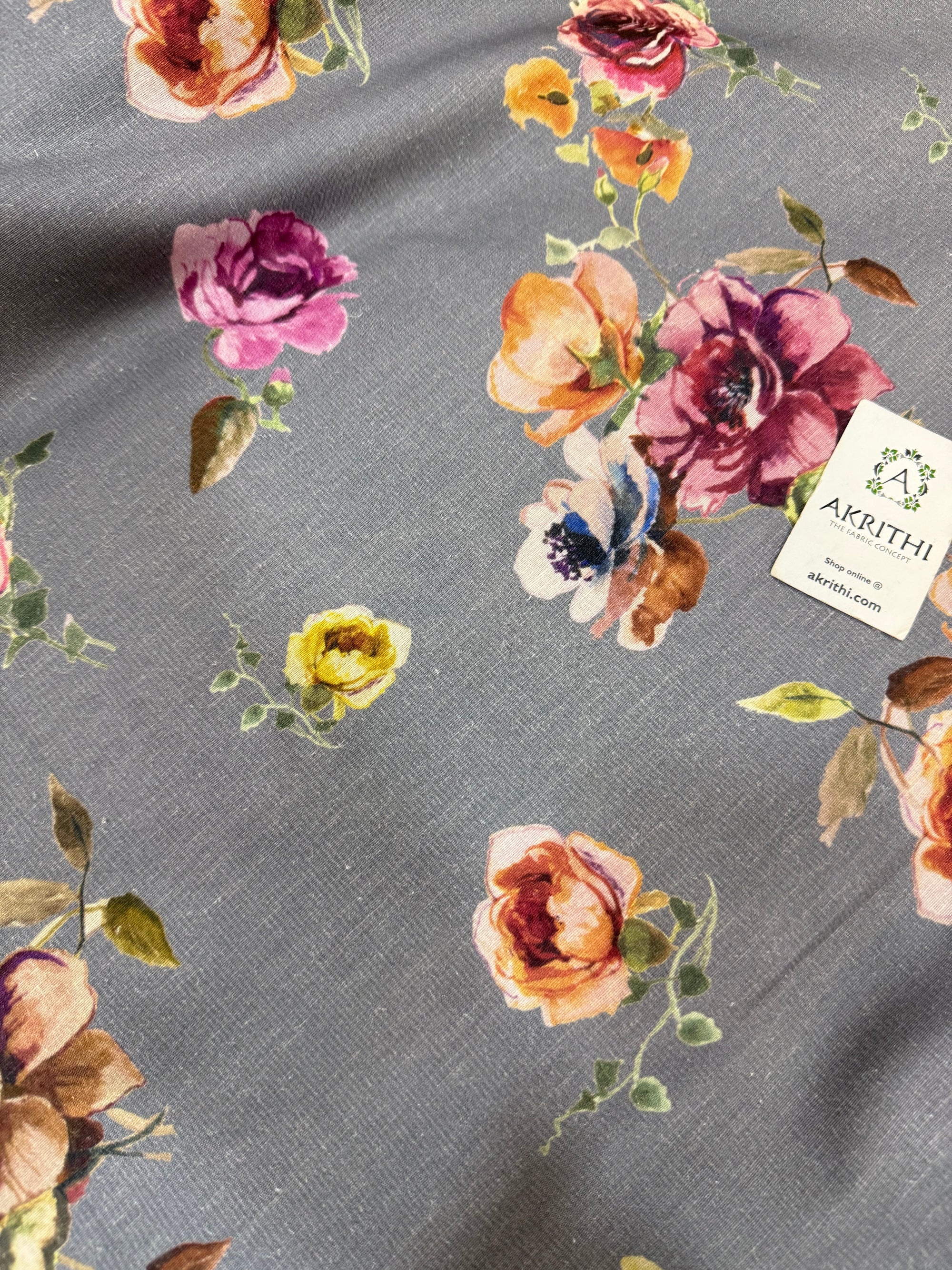 Digital Printed pure linen cotton fabric