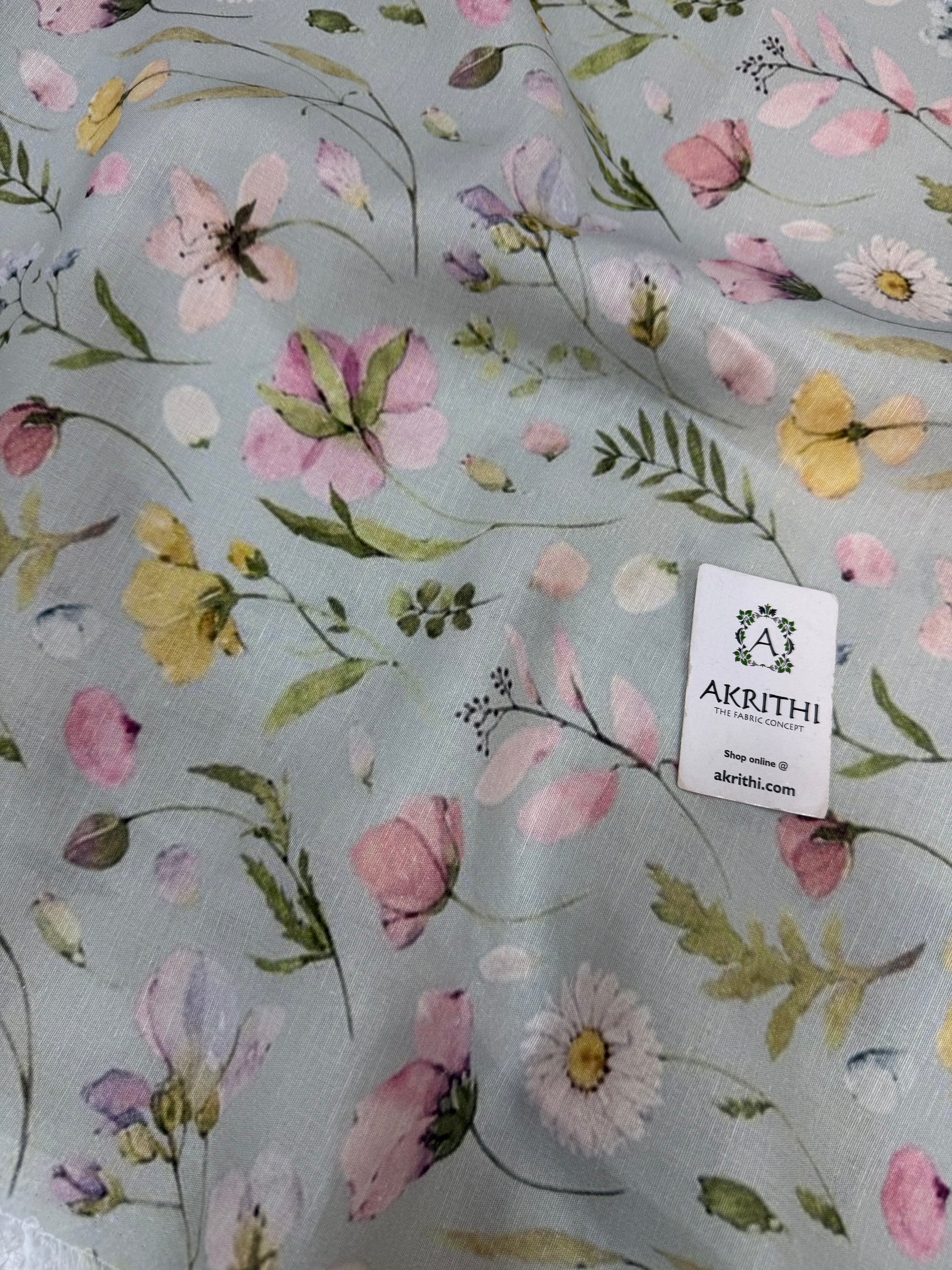 Digital Printed pure linen cotton fabric
