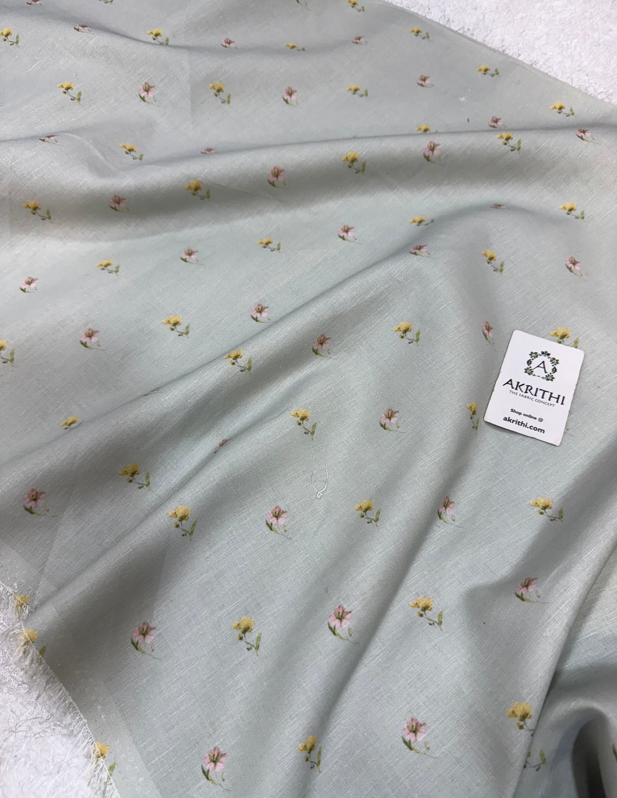 Digital Printed pure linen cotton fabric