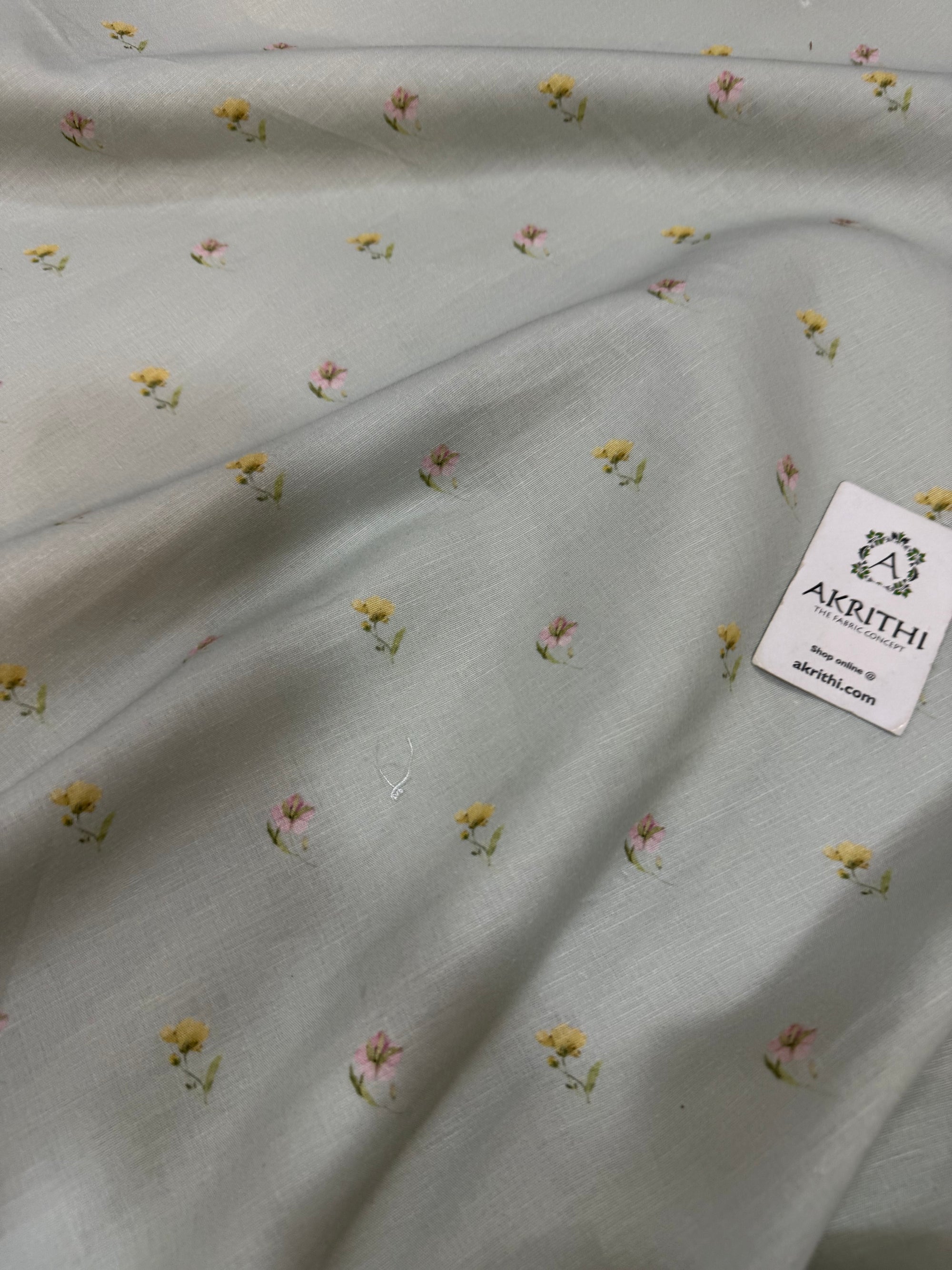 Digital Printed pure linen cotton fabric