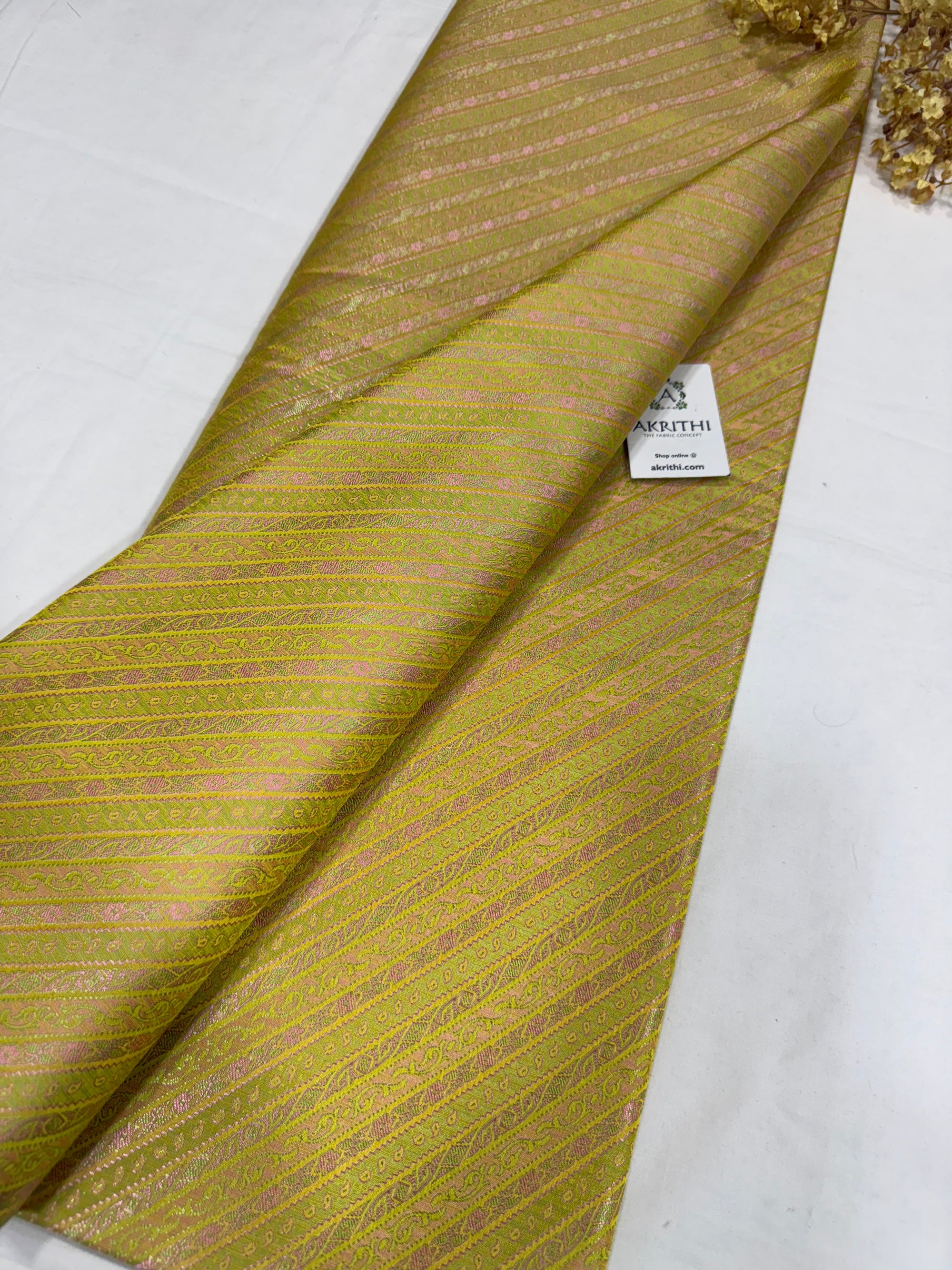 Pure Banarasi resham brocade fabric