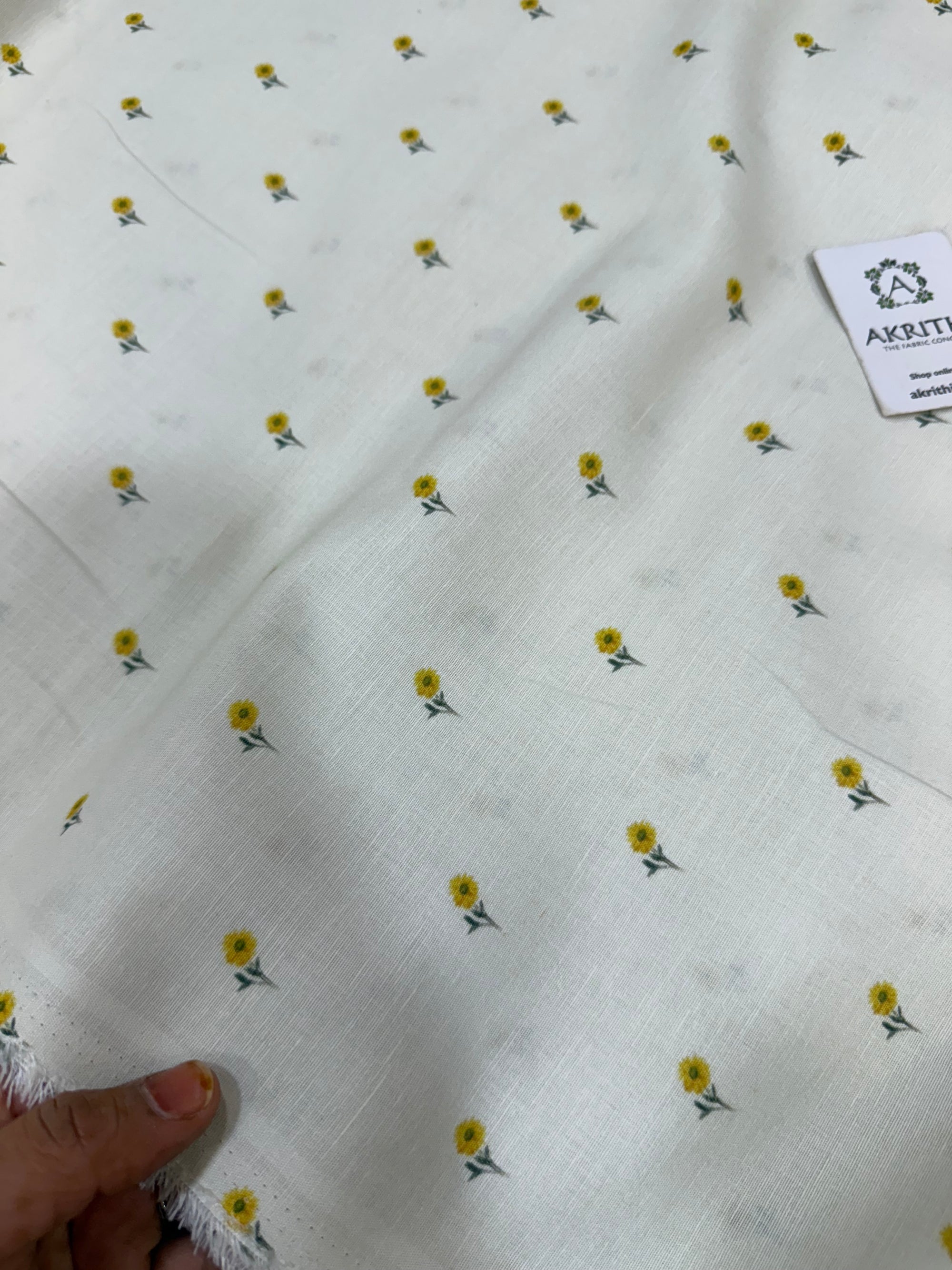 Digital Printed pure linen cotton fabric