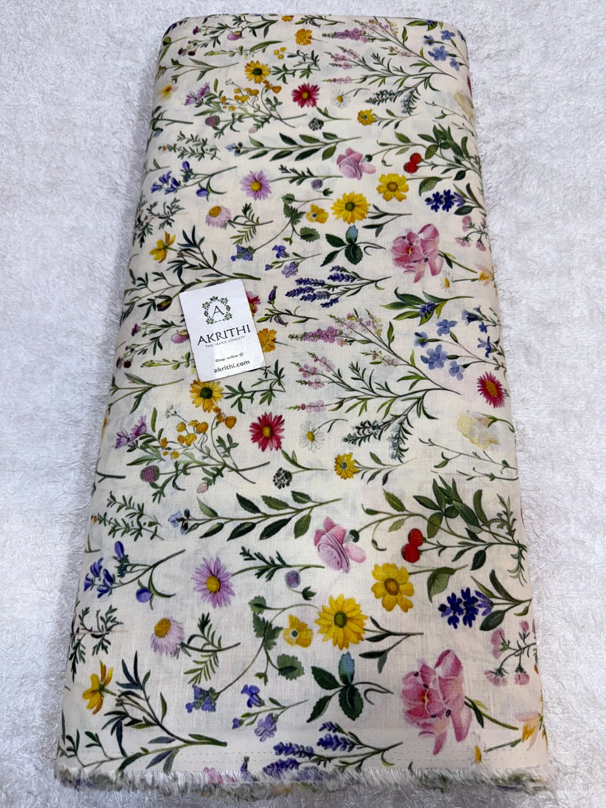 Digital Printed pure linen cotton fabric
