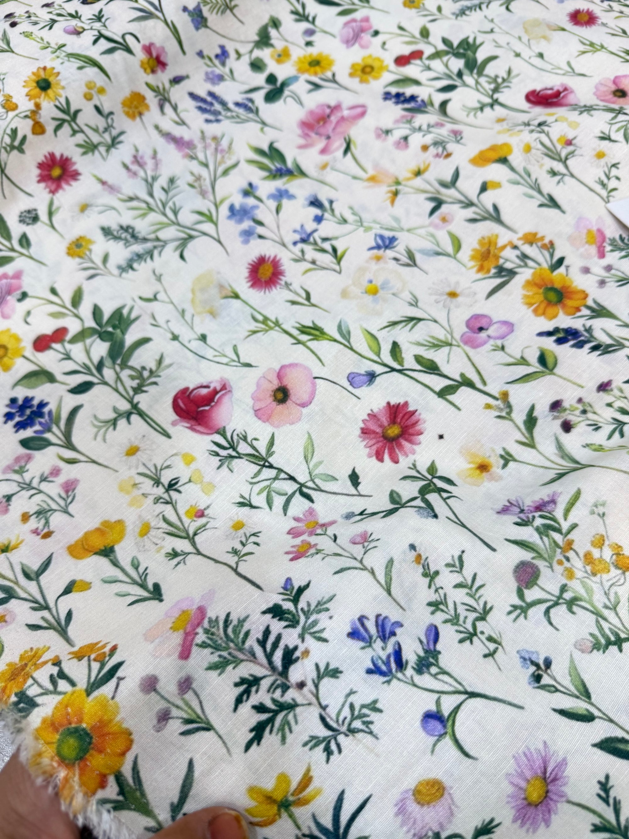 Digital Printed pure linen cotton fabric