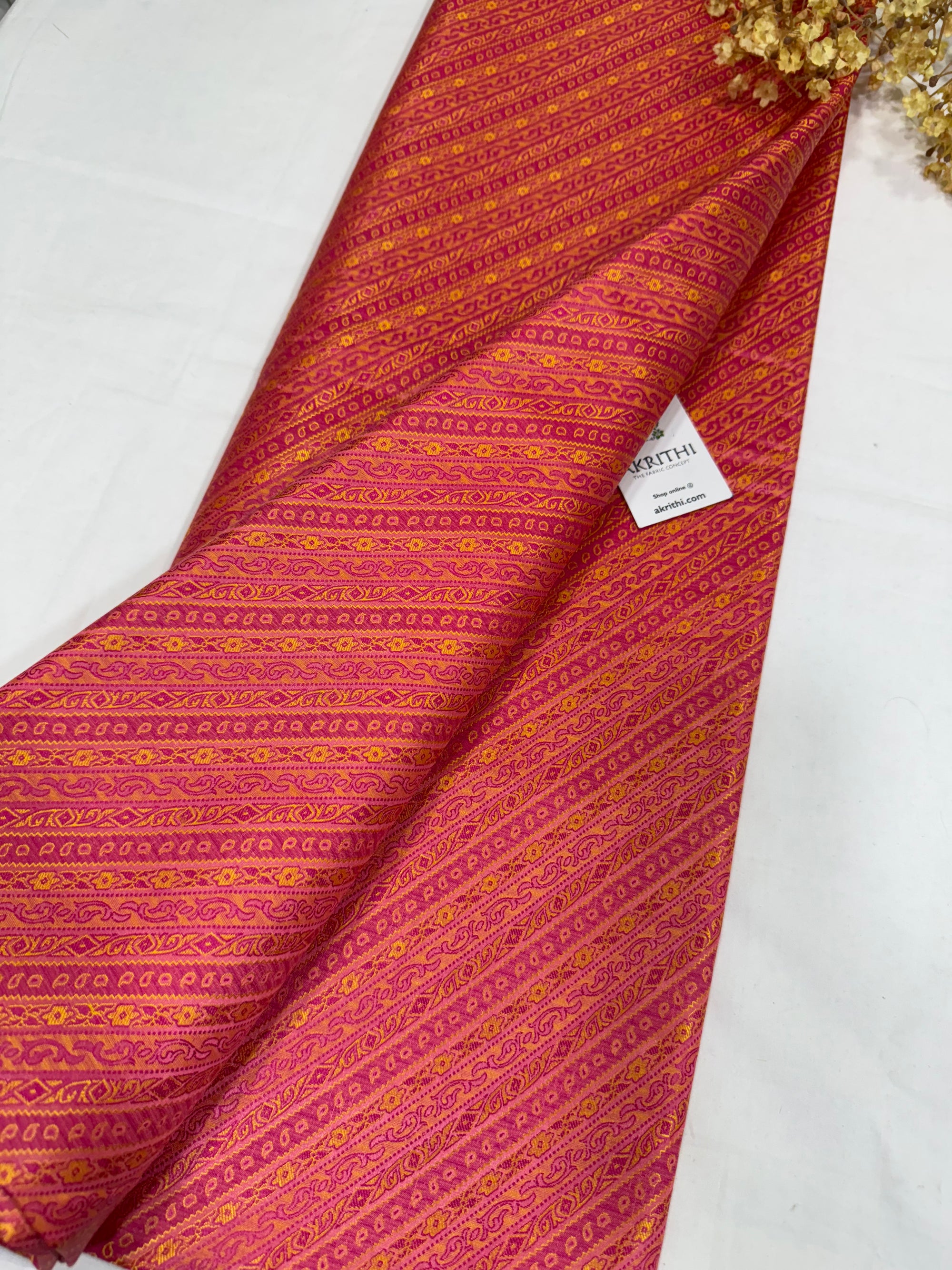 Pure Banarasi resham brocade fabric