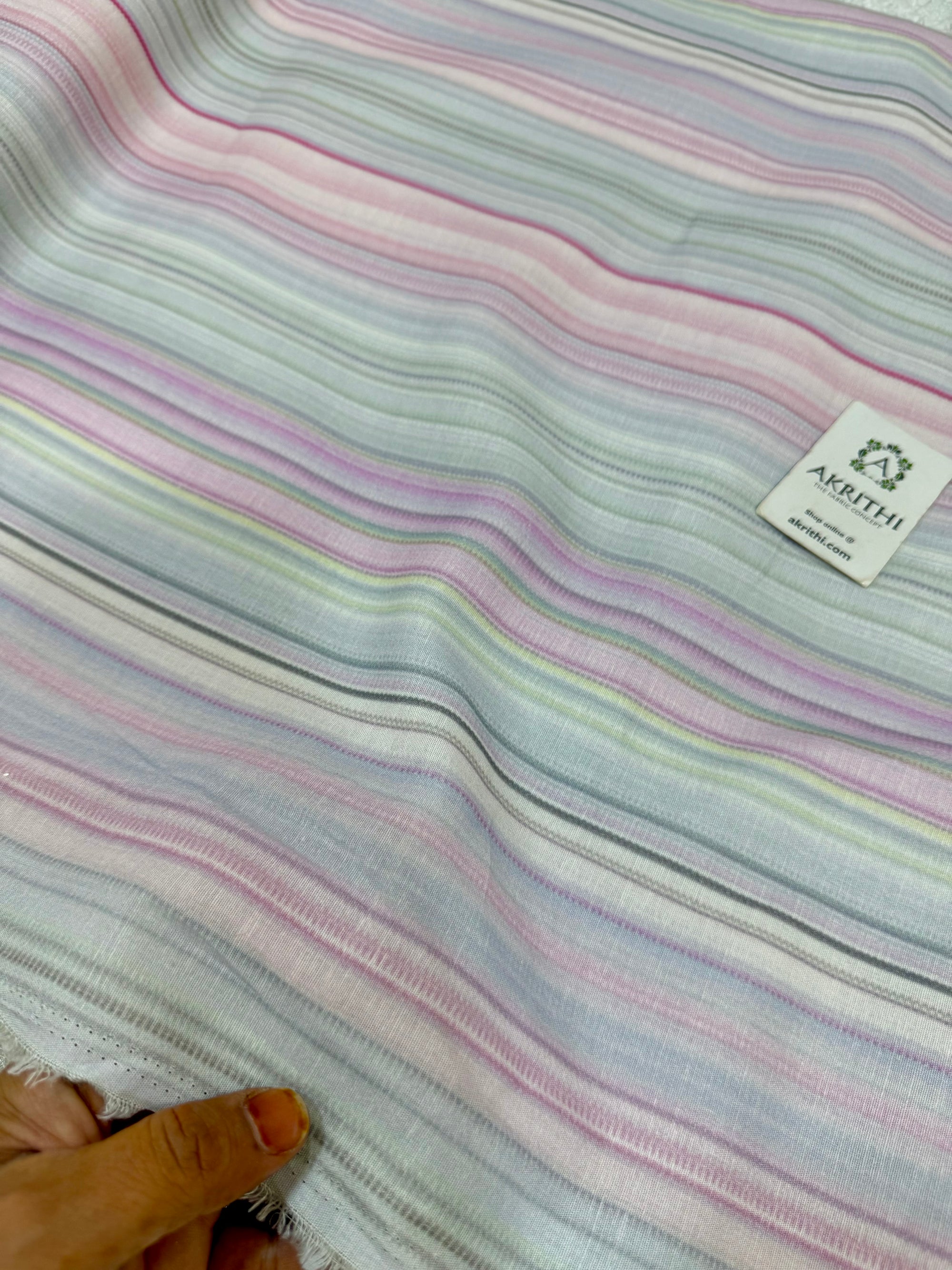 Digital Printed pure linen cotton fabric
