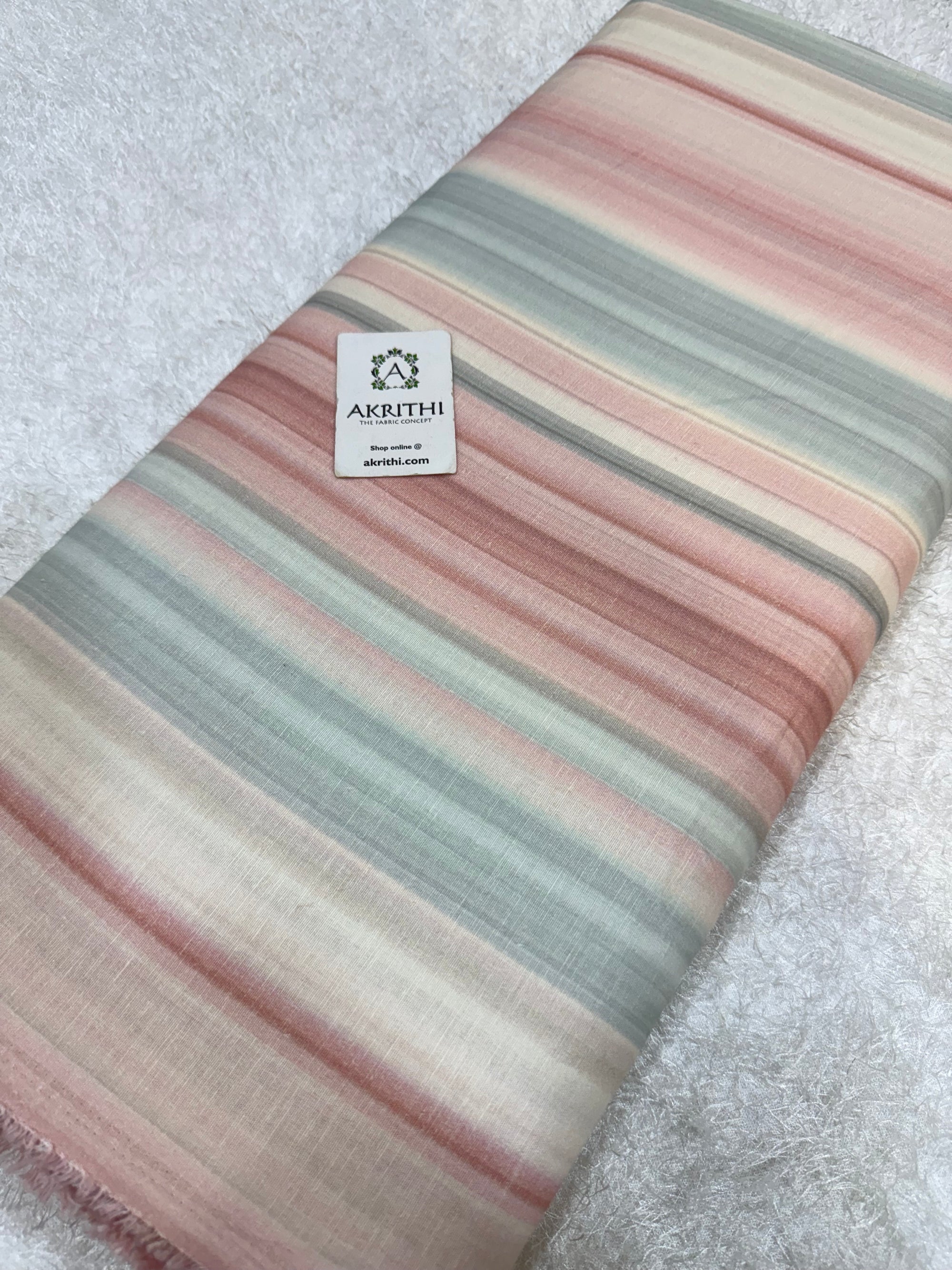 Digital Printed pure linen cotton fabric
