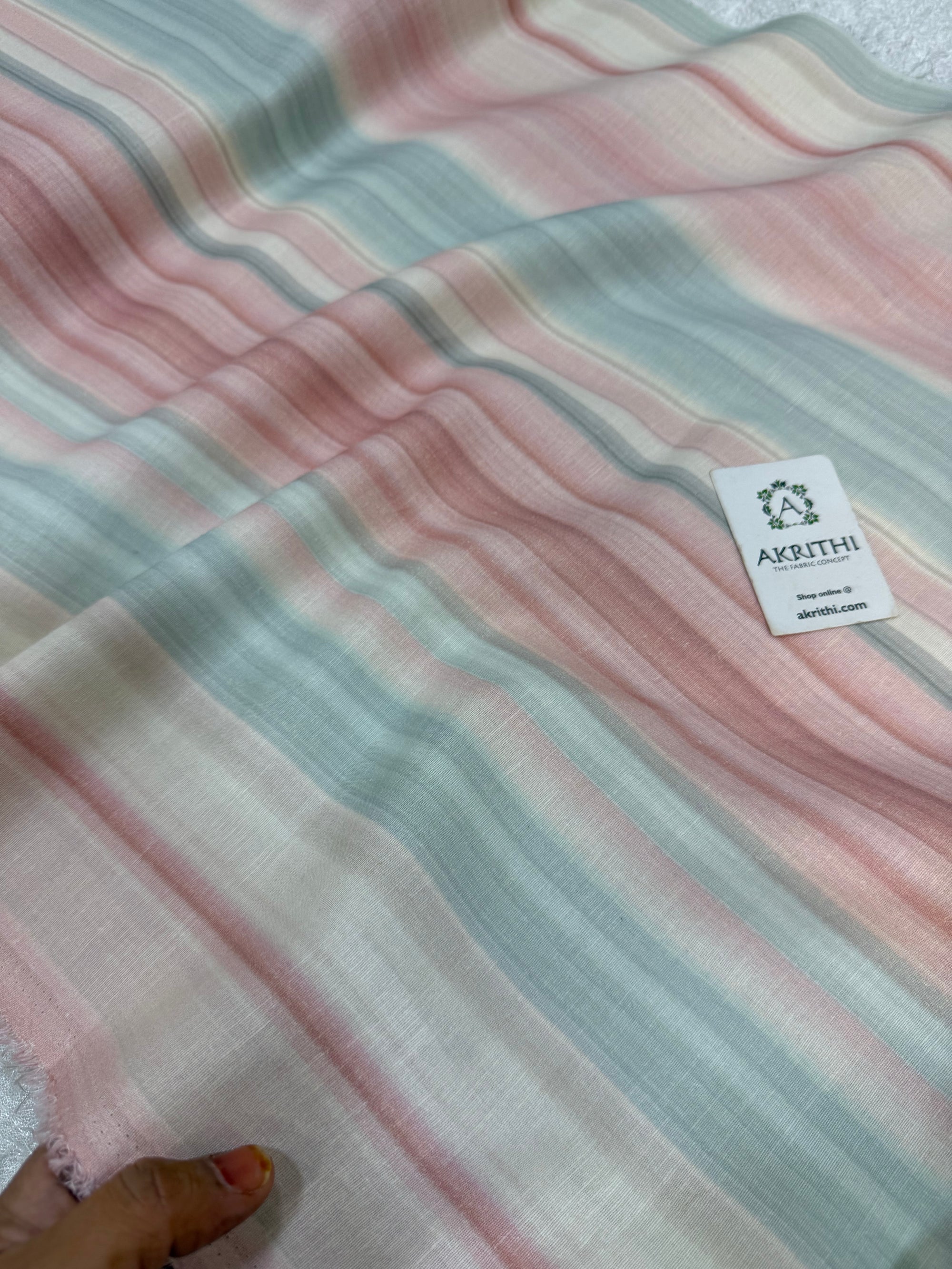 Digital Printed pure linen cotton fabric