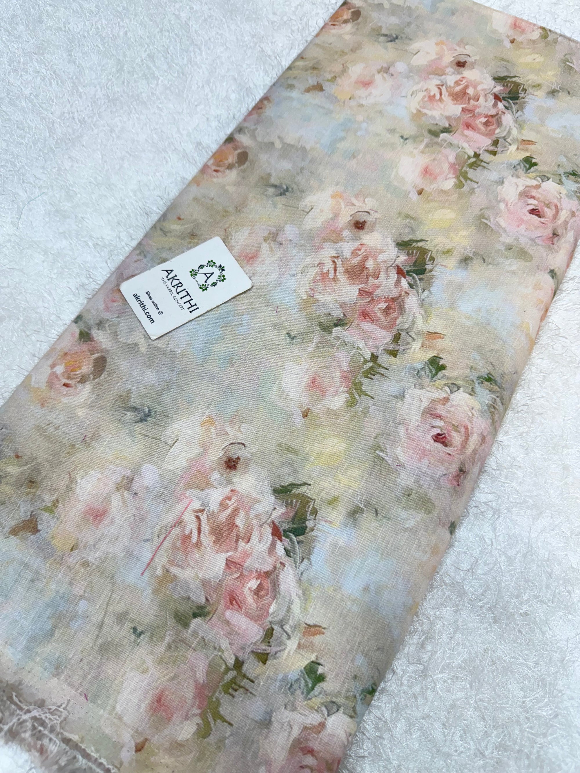 Digital Printed pure linen cotton fabric
