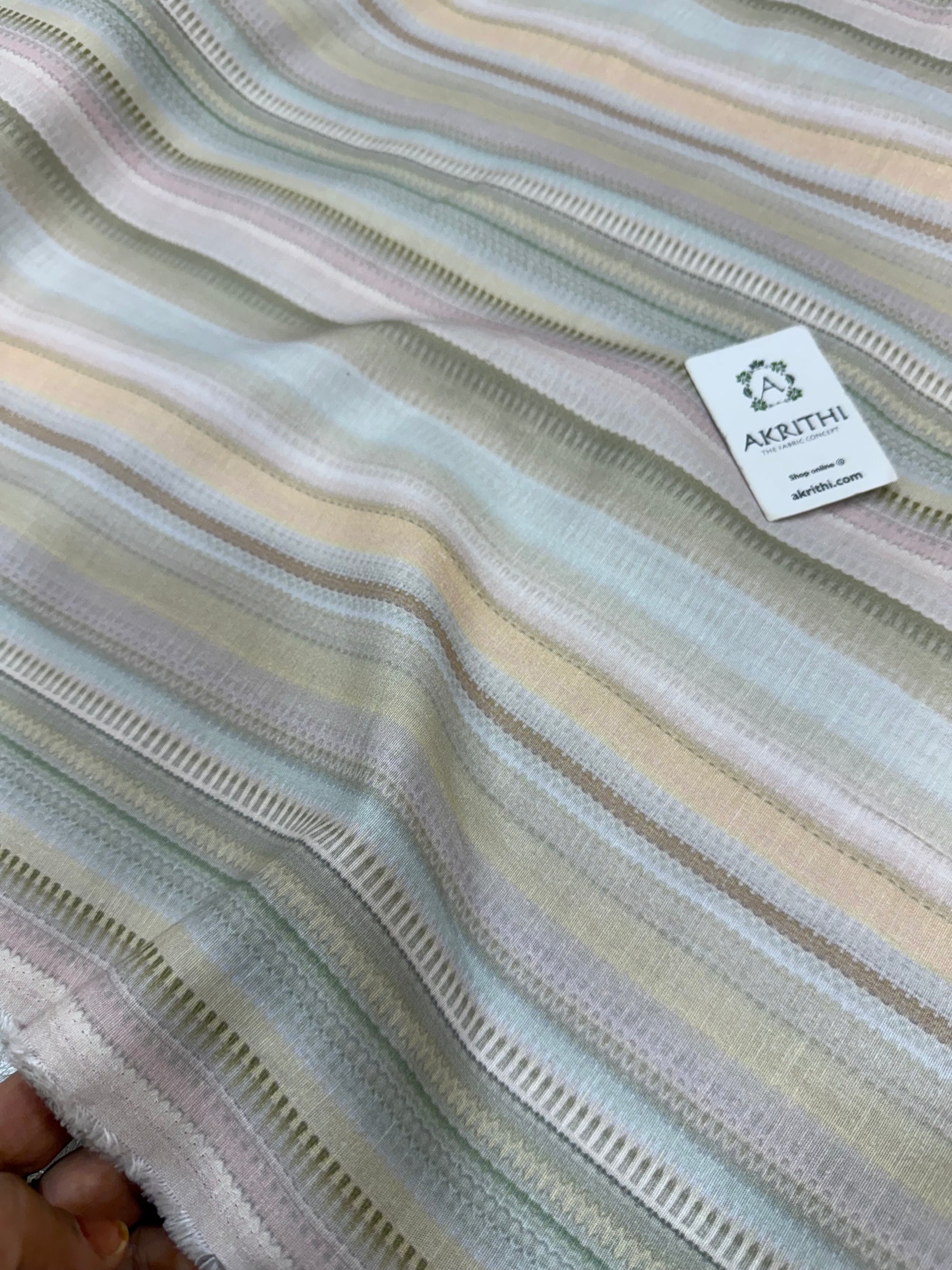 Digital Printed pure linen cotton fabric