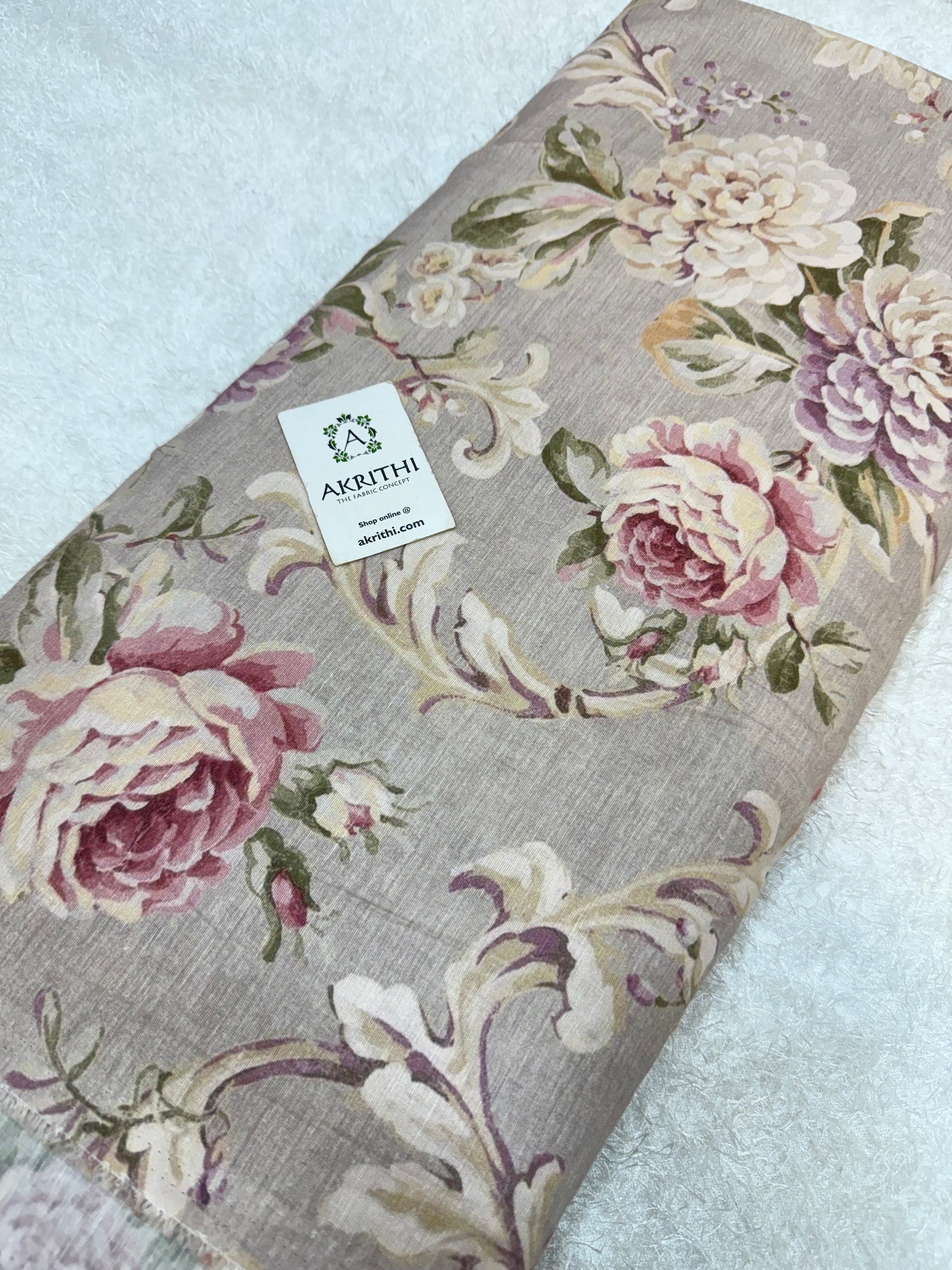 Digital Printed pure linen cotton fabric