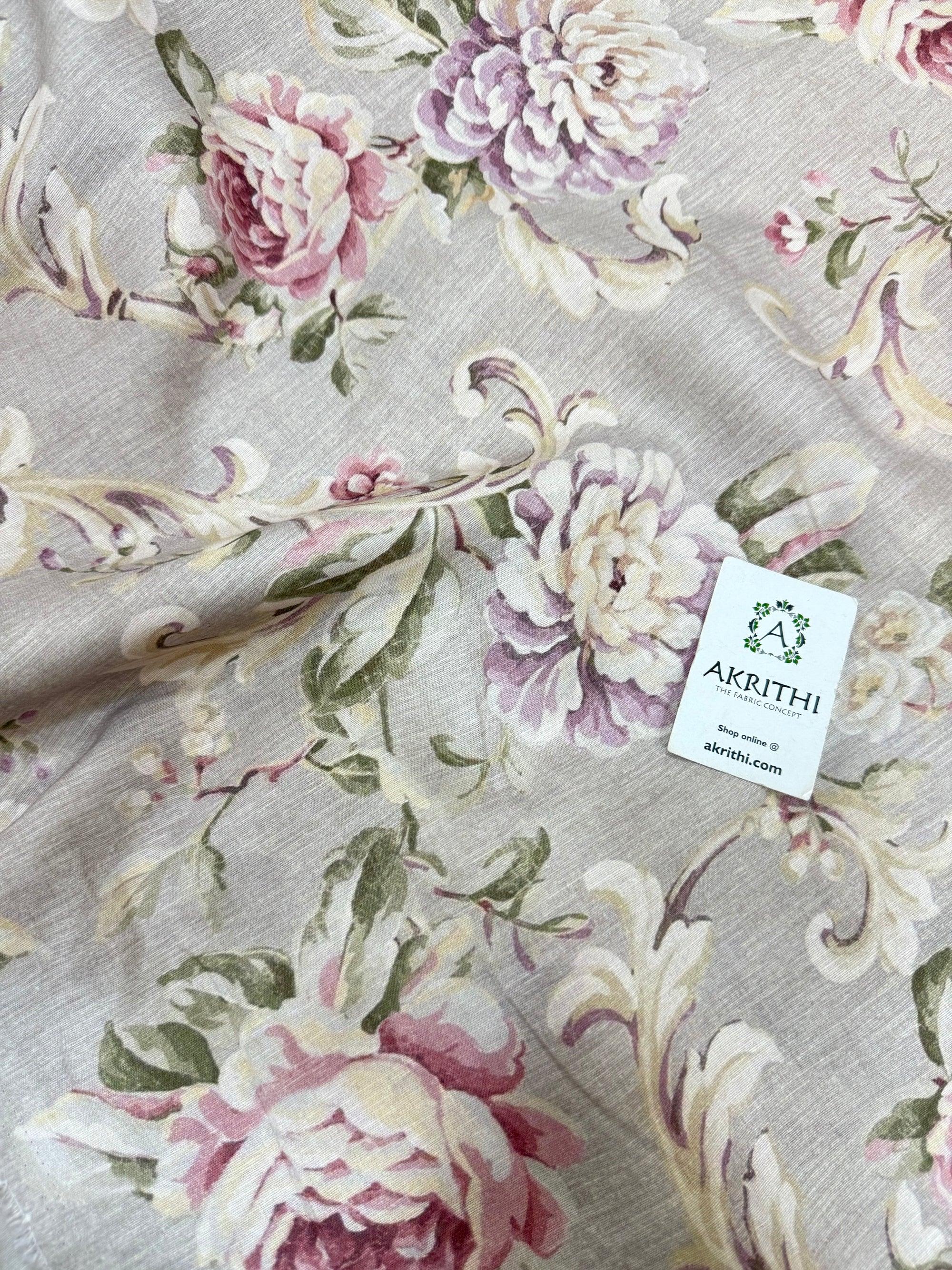 Digital Printed pure linen cotton fabric