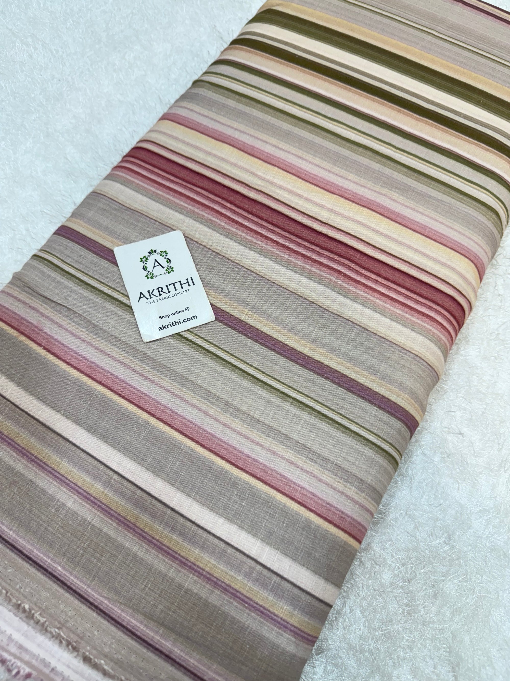Digital Printed pure linen cotton fabric